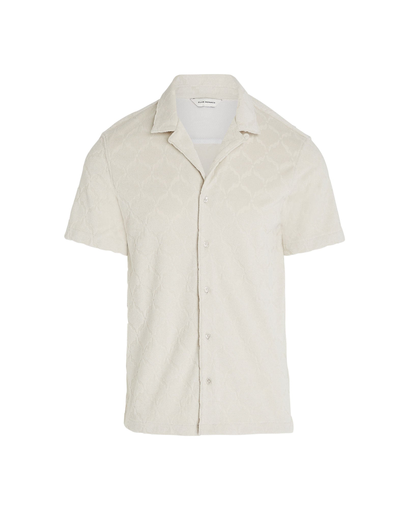 CLUB MONACO - Chemise en tissu éponge jacquard - Kaki clair