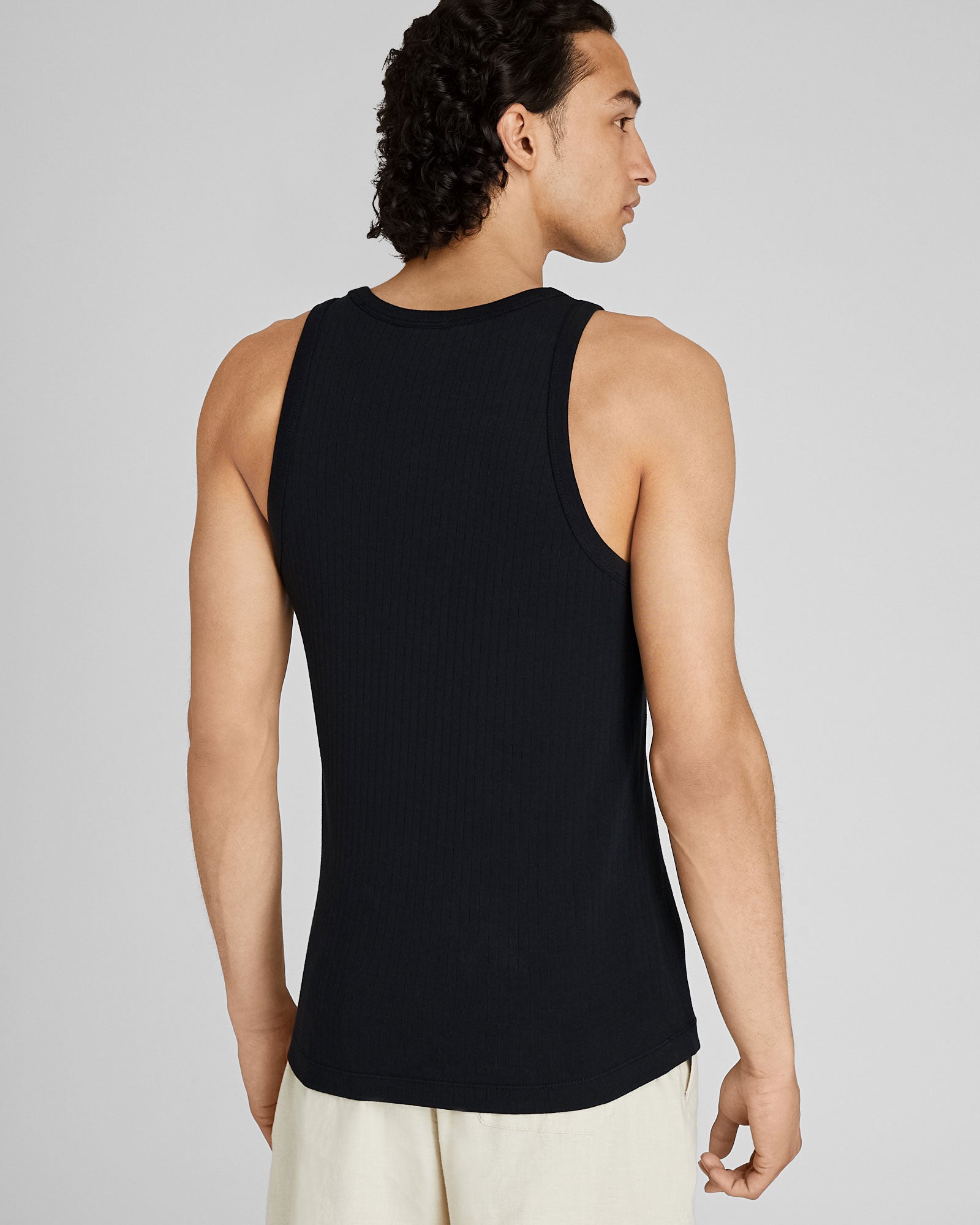 CLUB MONACO - Camisole côtelée - Noir