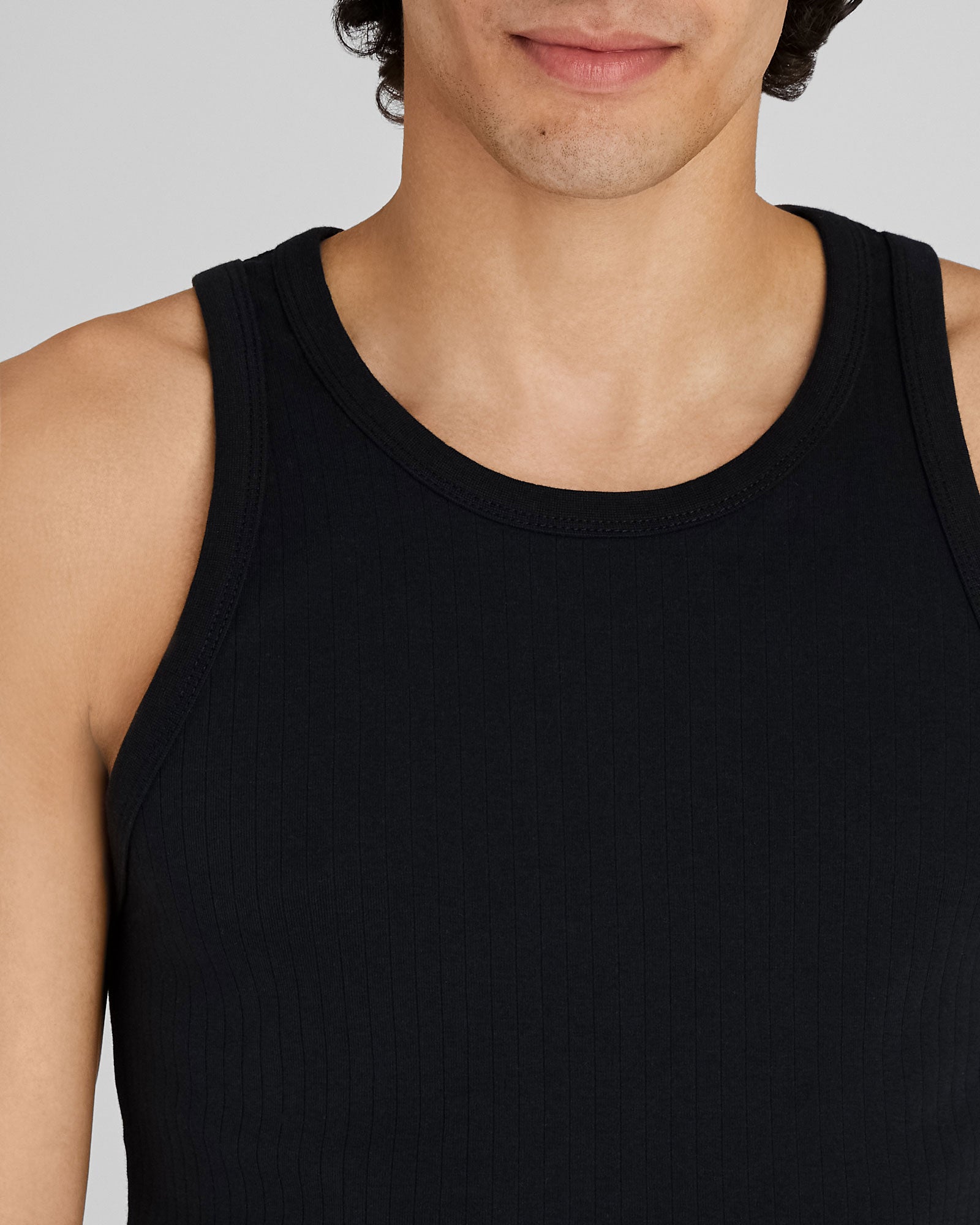 CLUB MONACO - Camisole côtelée - Noir