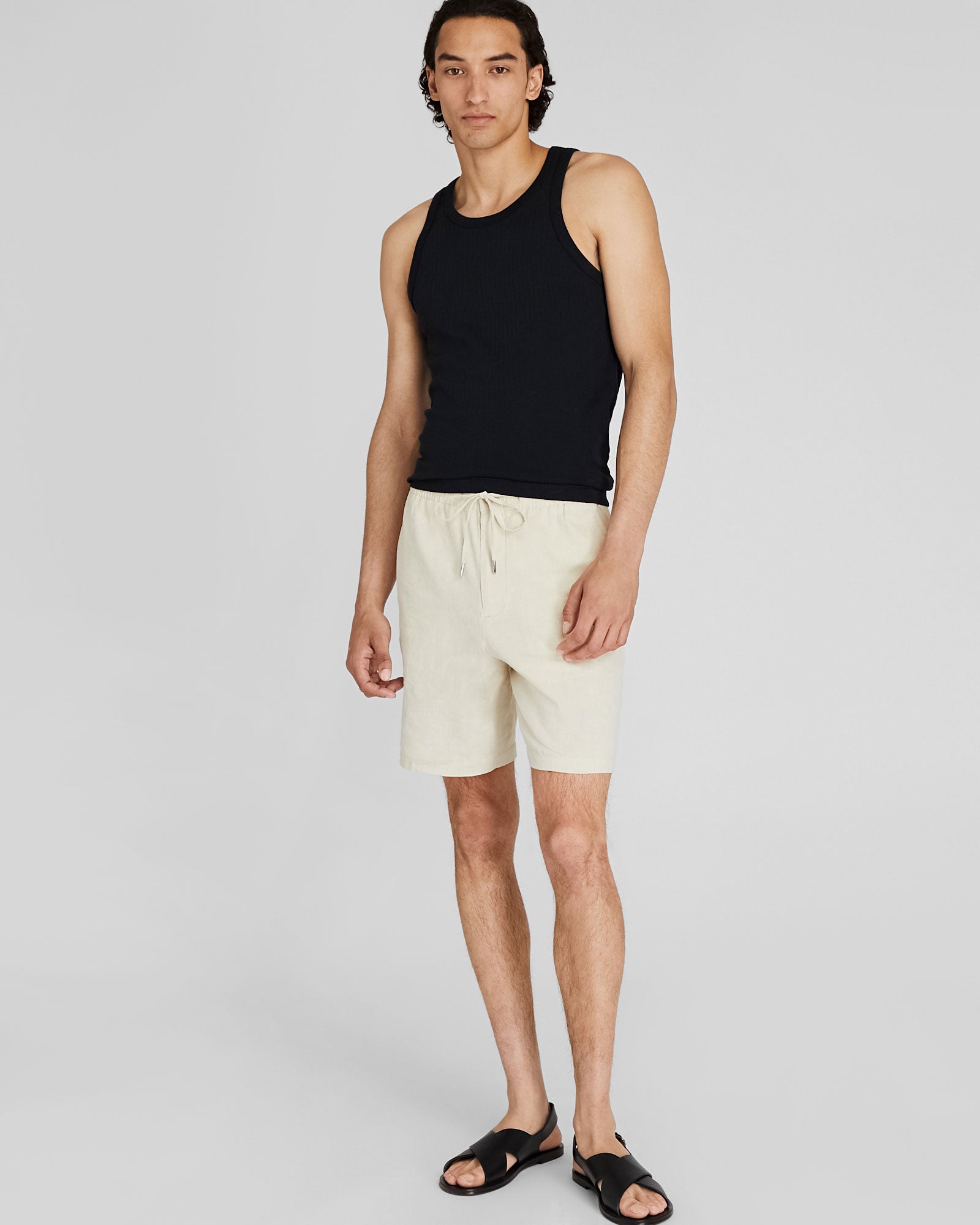 CLUB MONACO - Camisole côtelée - Noir