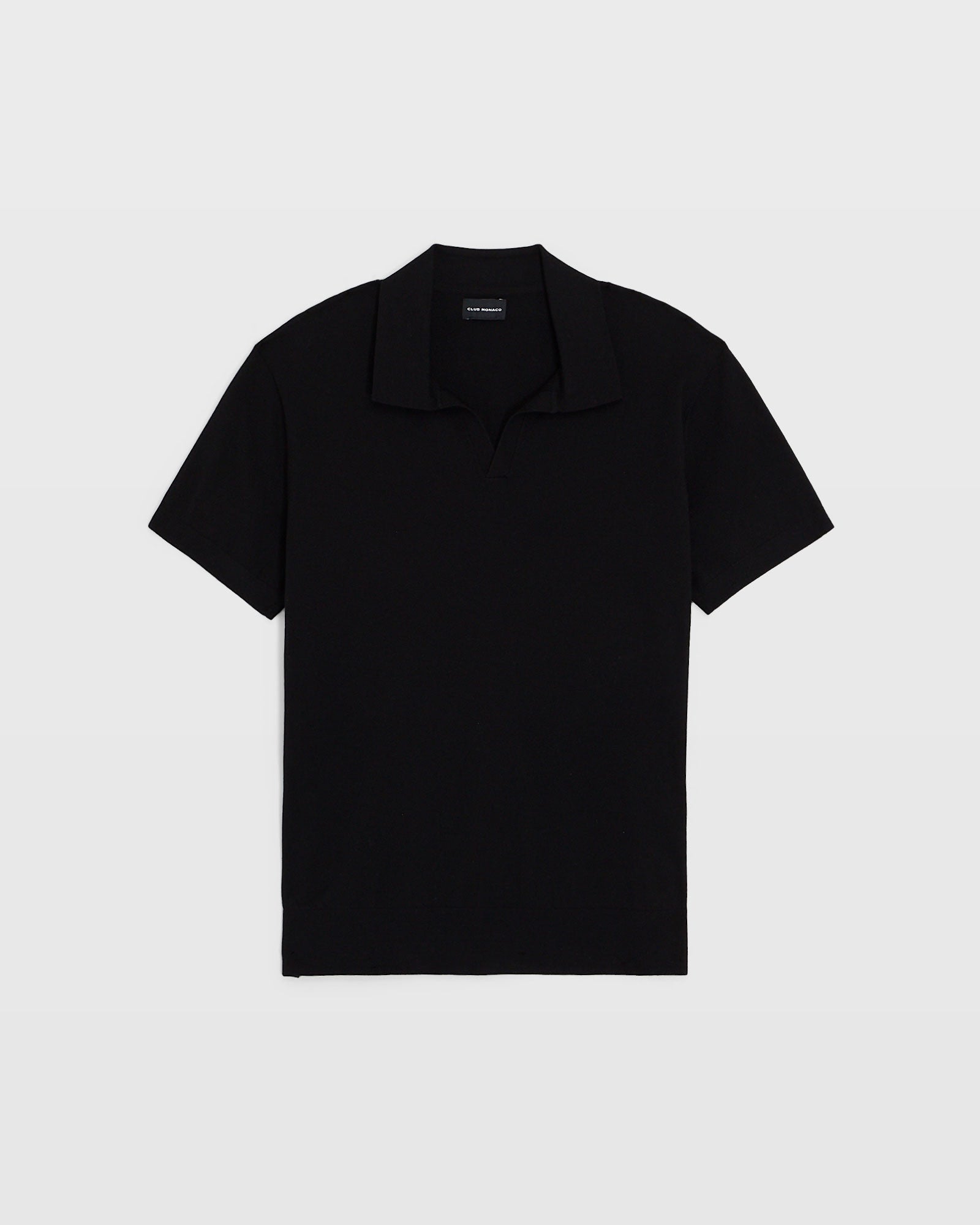 CLUB MONACO - Polo technique col polo tricoteuse - Noir