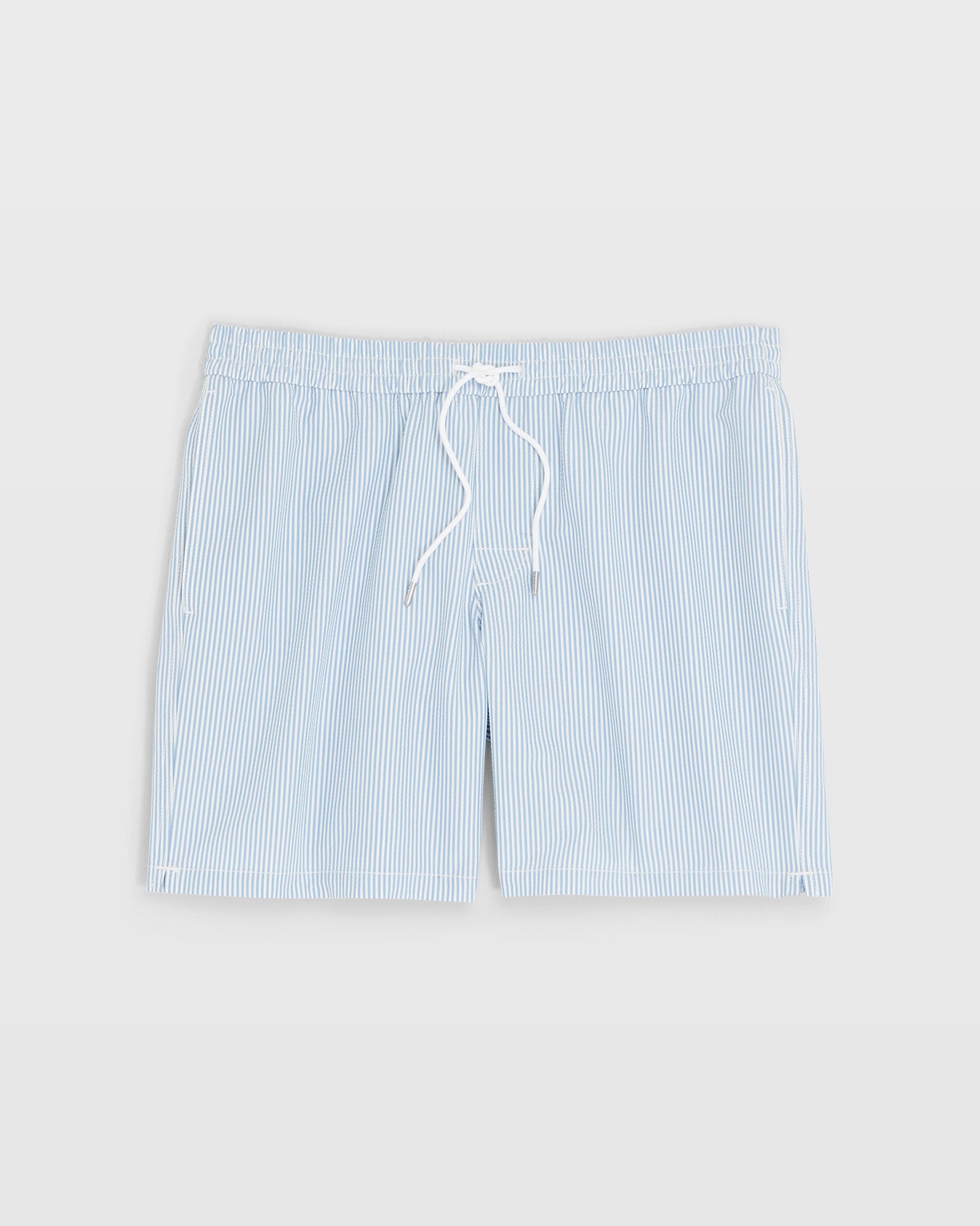 CLUB MONACO - Maillot de bain Bo gaufré 17 ½ cm - Bleu moyen