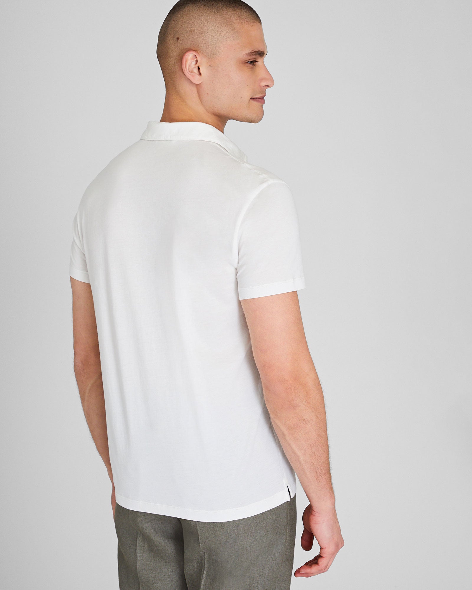 CLUB MONACO - Featherweight Japanese Polo - White
