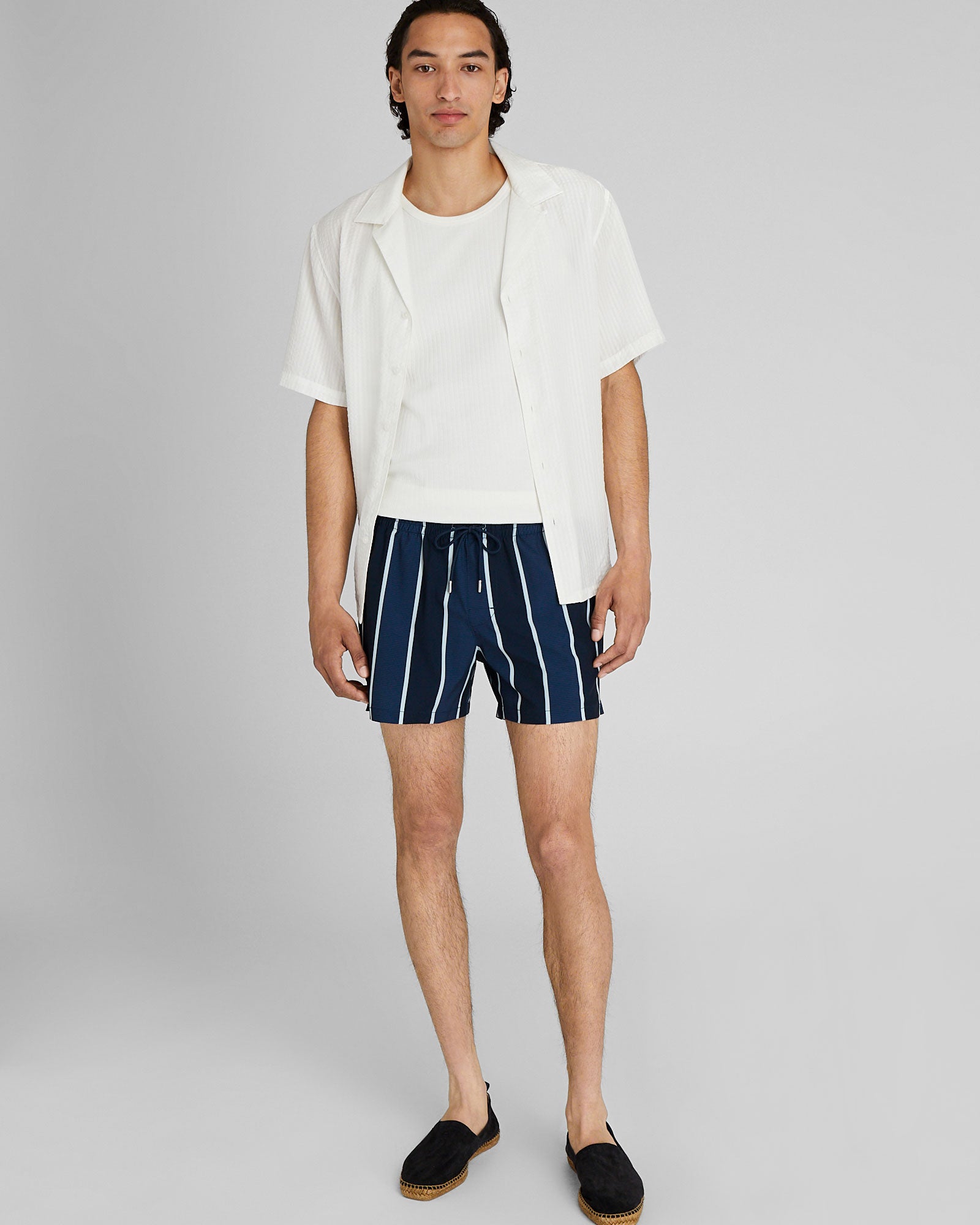 CLUB MONACO - Maillot de bain Arlen Cabana 10 cm - Base bleu moyen