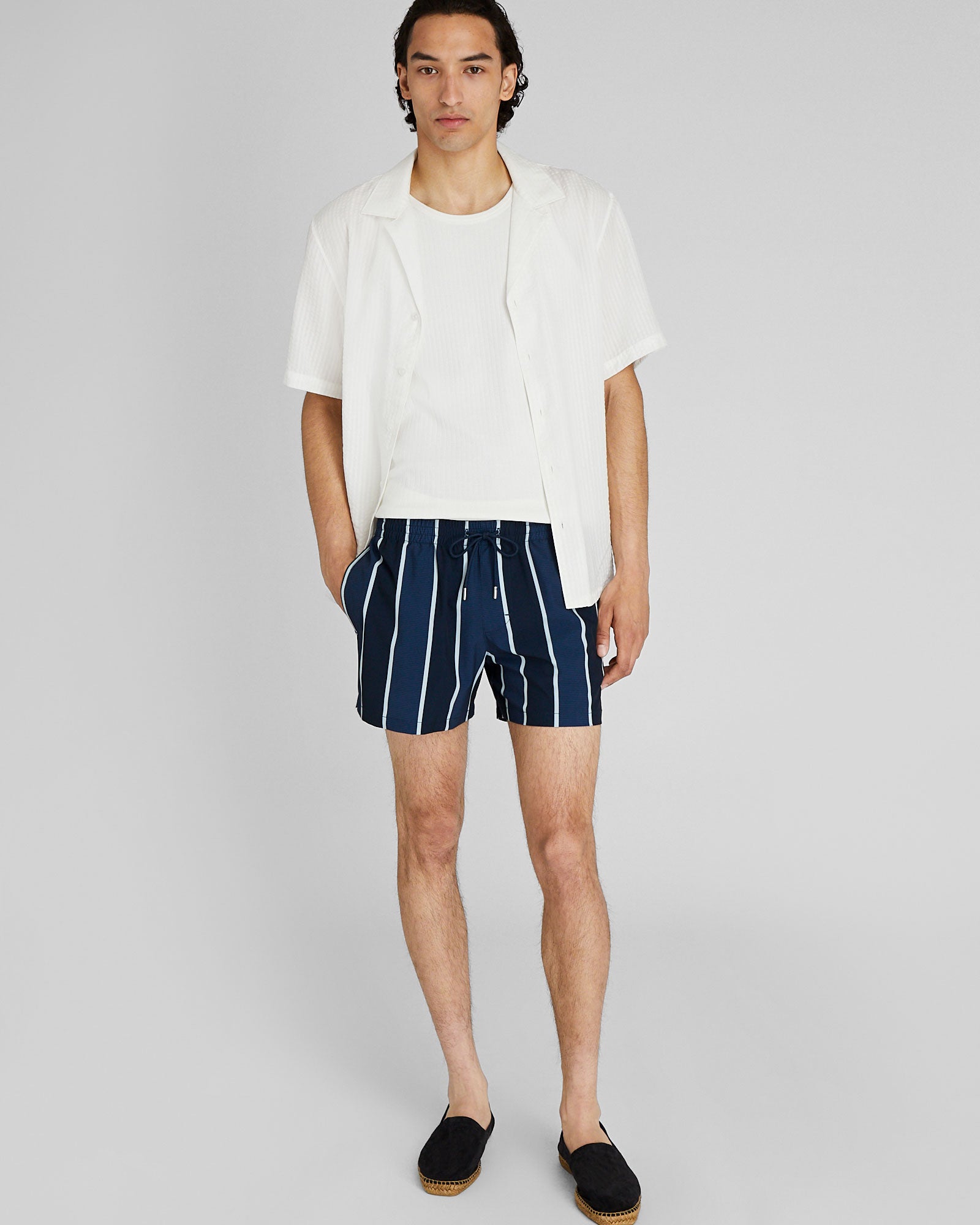 CLUB MONACO - Maillot de bain Arlen Cabana 10 cm - Base bleu moyen
