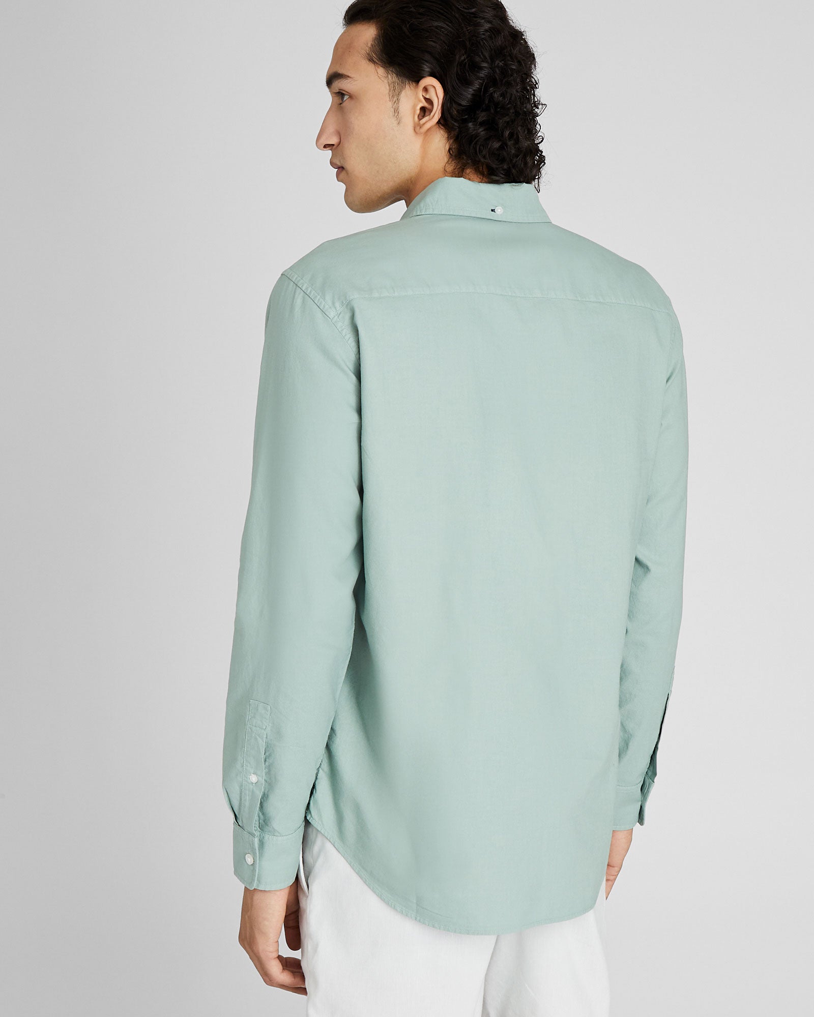 CLUB MONACO - Chemise Oxford légère et ajustée - Brume grise