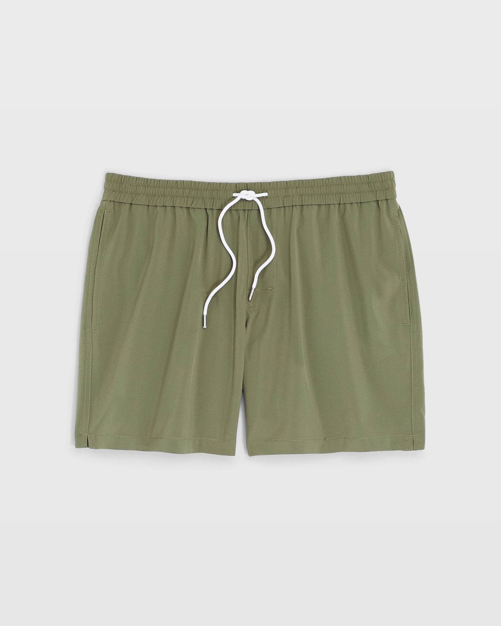 CLUB MONACO - Maillot de bain uni Cody 14 cm - Crocodile