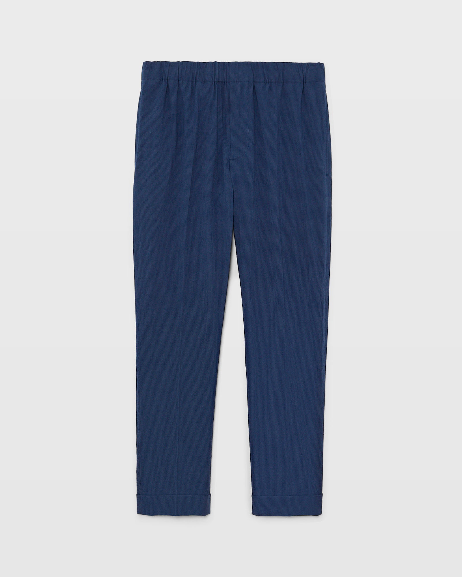 CLUB MONACO - Pantalon gaufré extensible - Mélange Marine