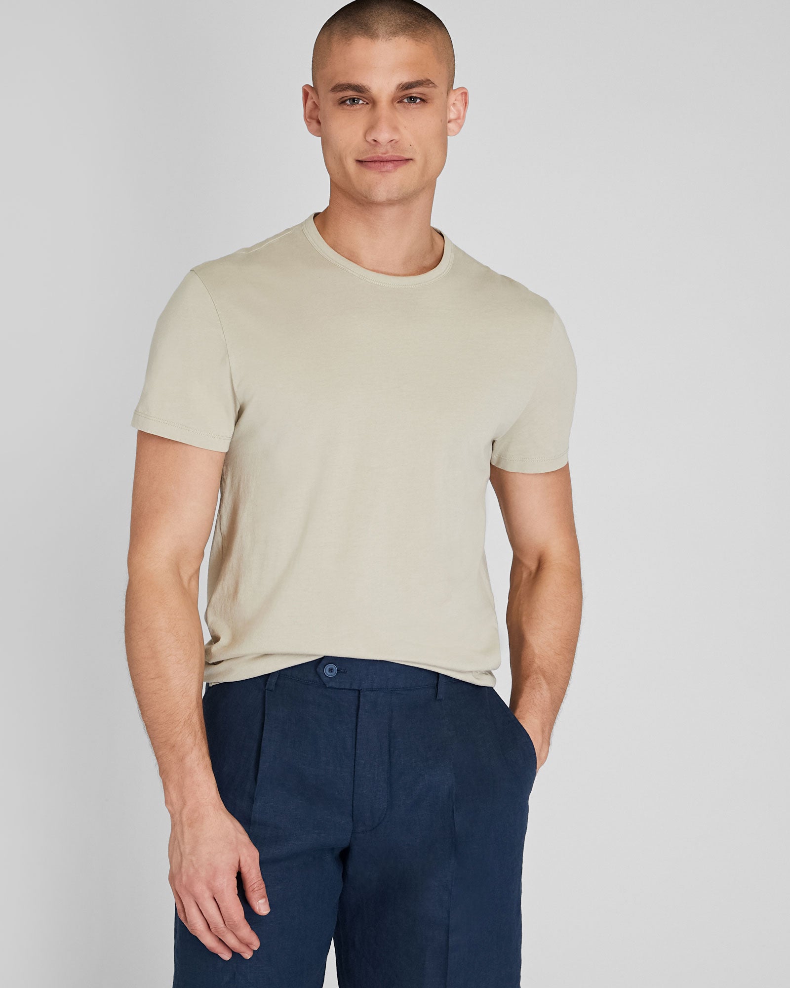 CLUB MONACO - T-shirt japonais ultraléger - Kaki