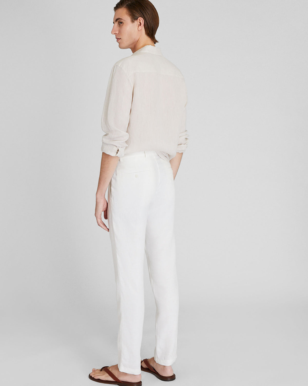 Men's Cream Connor Linen Pant | Club Monaco CA
