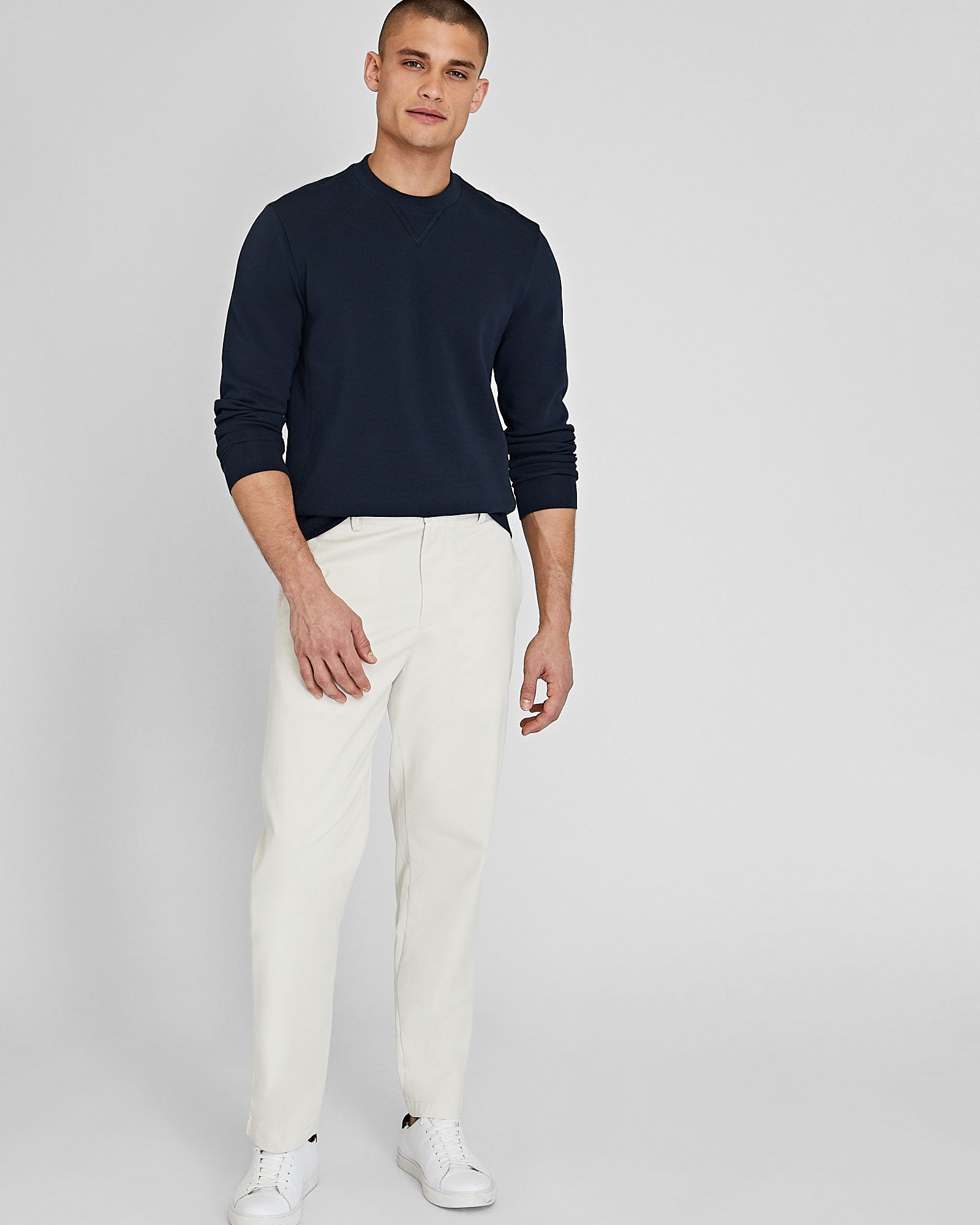 CLUB MONACO - Chino à jambe droite Logan - Pierre Kaki
