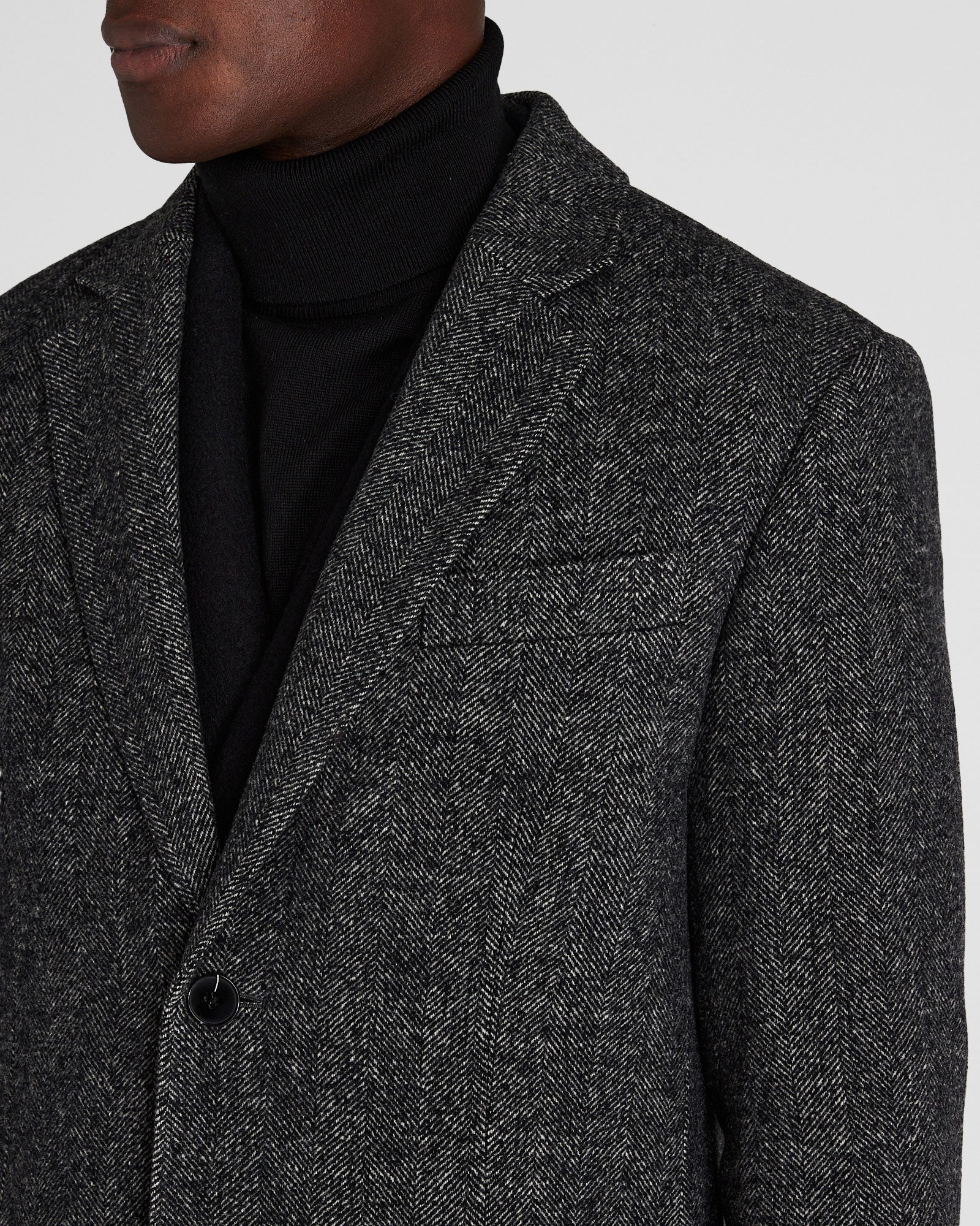 CLUB MONACO - Manteau texturé - Mélange blax