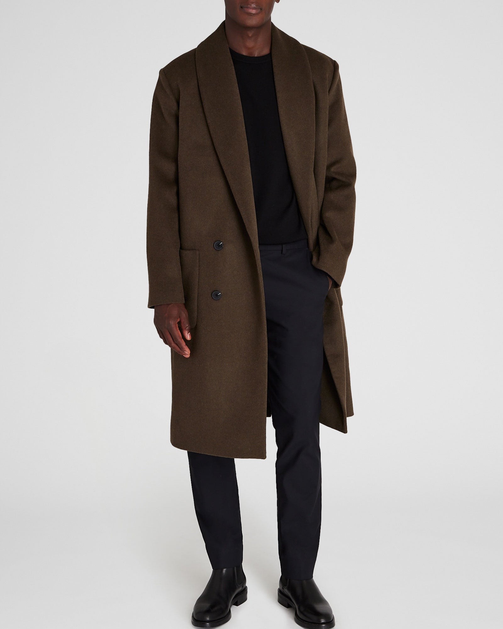 CLUB MONACO - Shawl-Collar Coat - Olive
