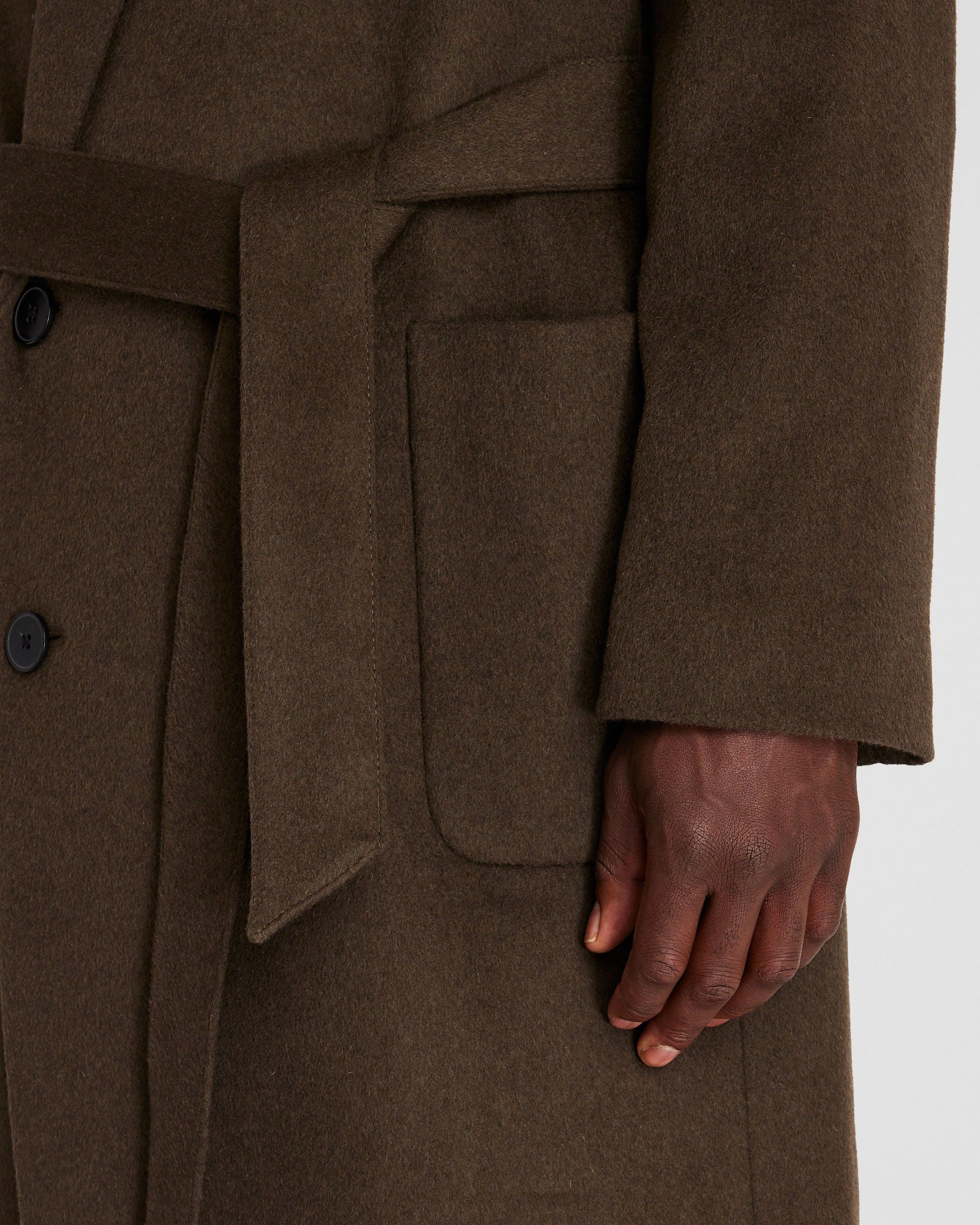CLUB MONACO - Shawl-Collar Coat - Olive