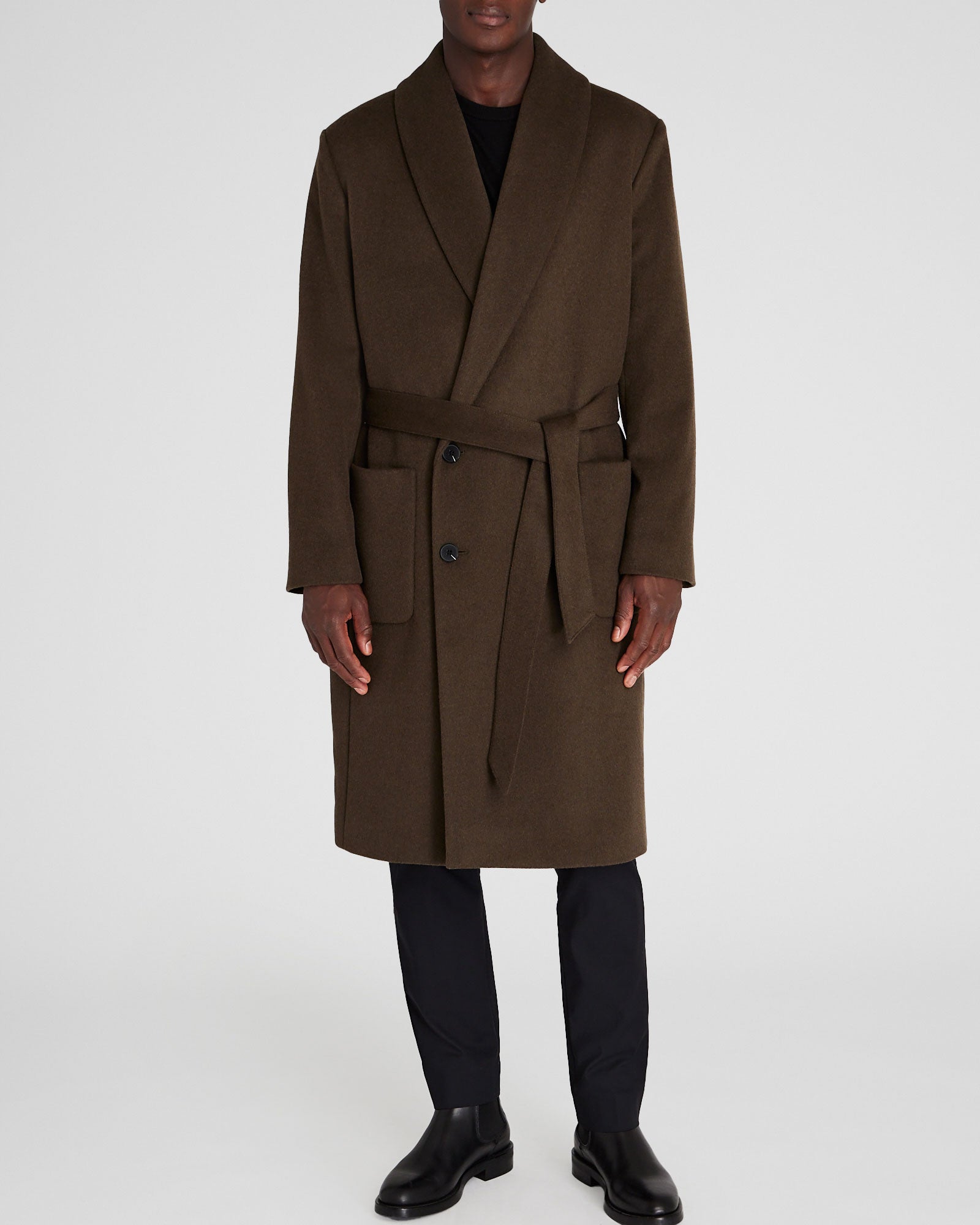 CLUB MONACO - Shawl-Collar Coat - Olive