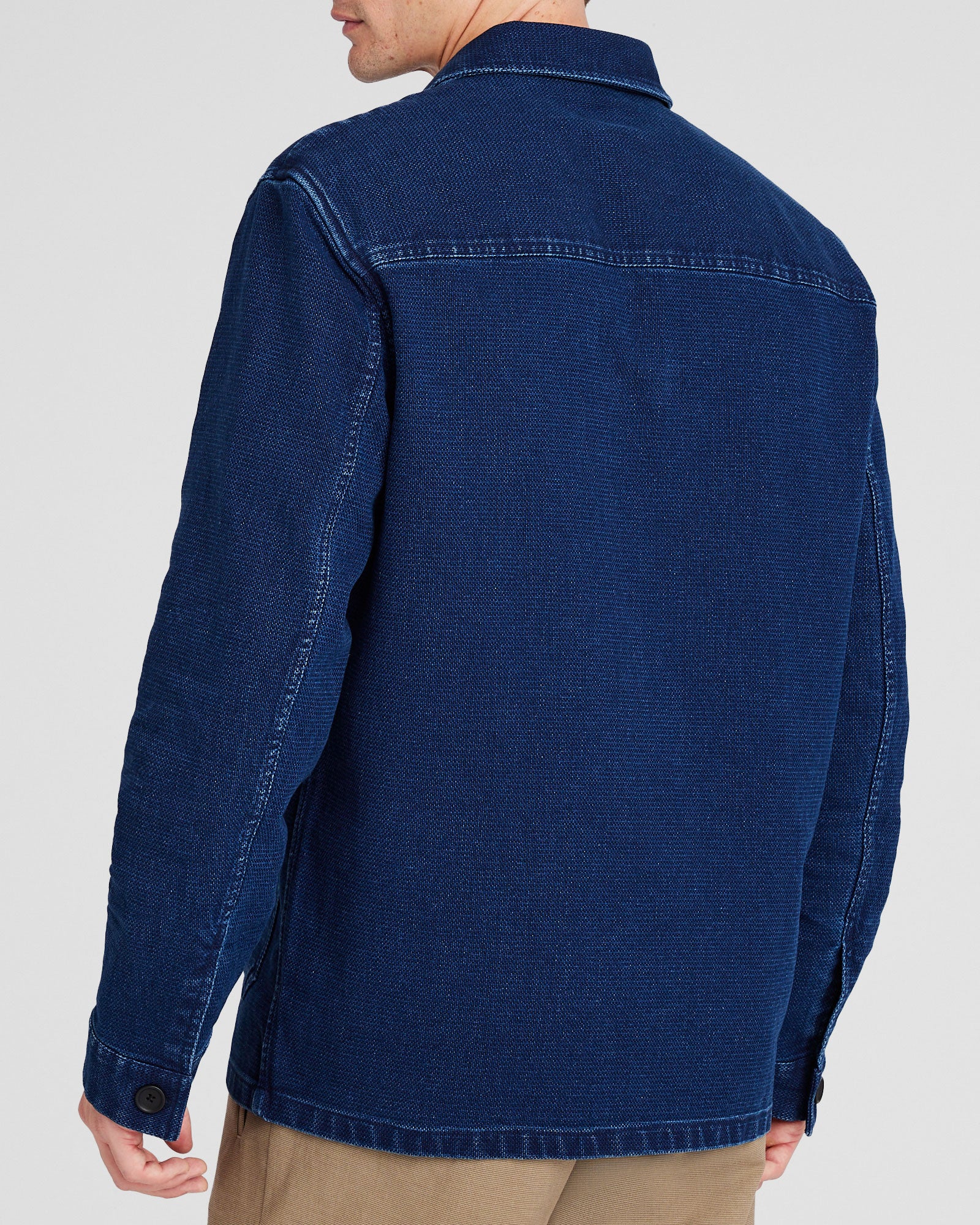 CLUB MONACO - Textured Indigo Shirt Jacket - Indigo