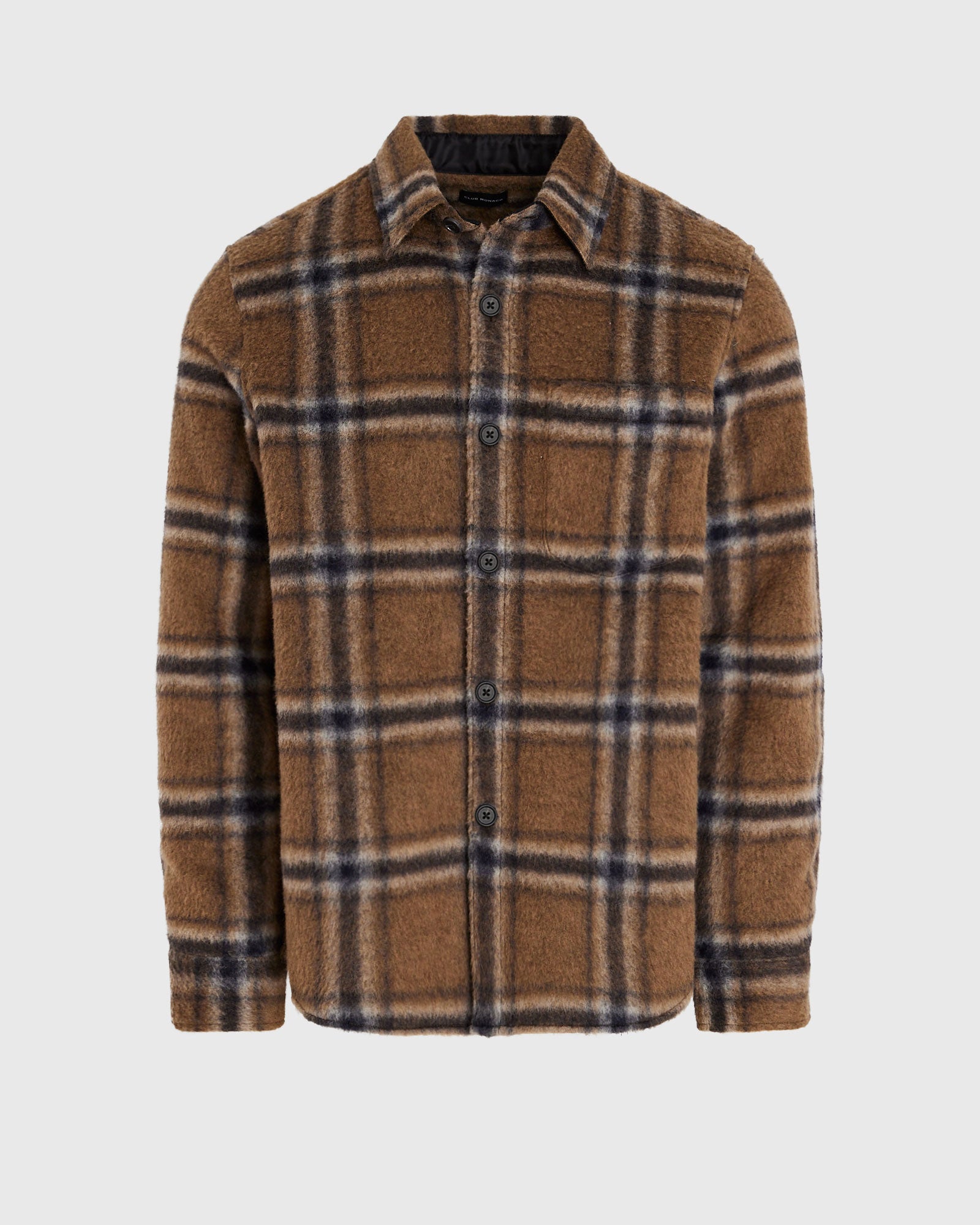 CLUB MONACO - Veste chemise à manches longues - Mélange de havane