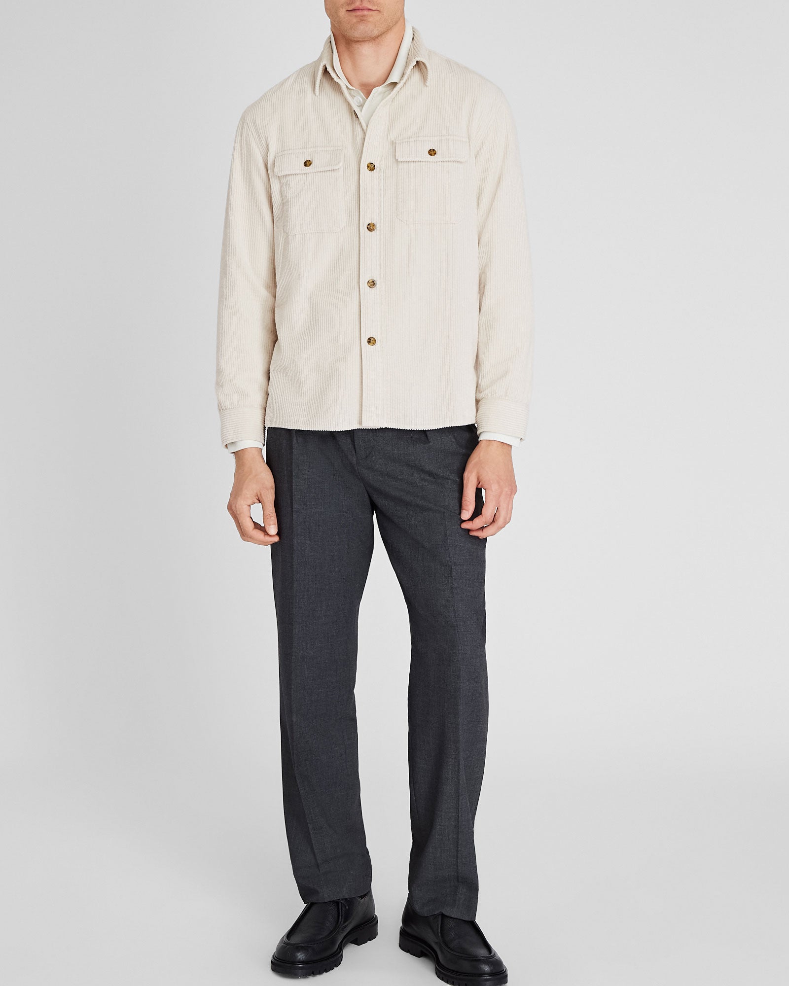 CLUB MONACO - Veste en velours côtelé - Base De Crème