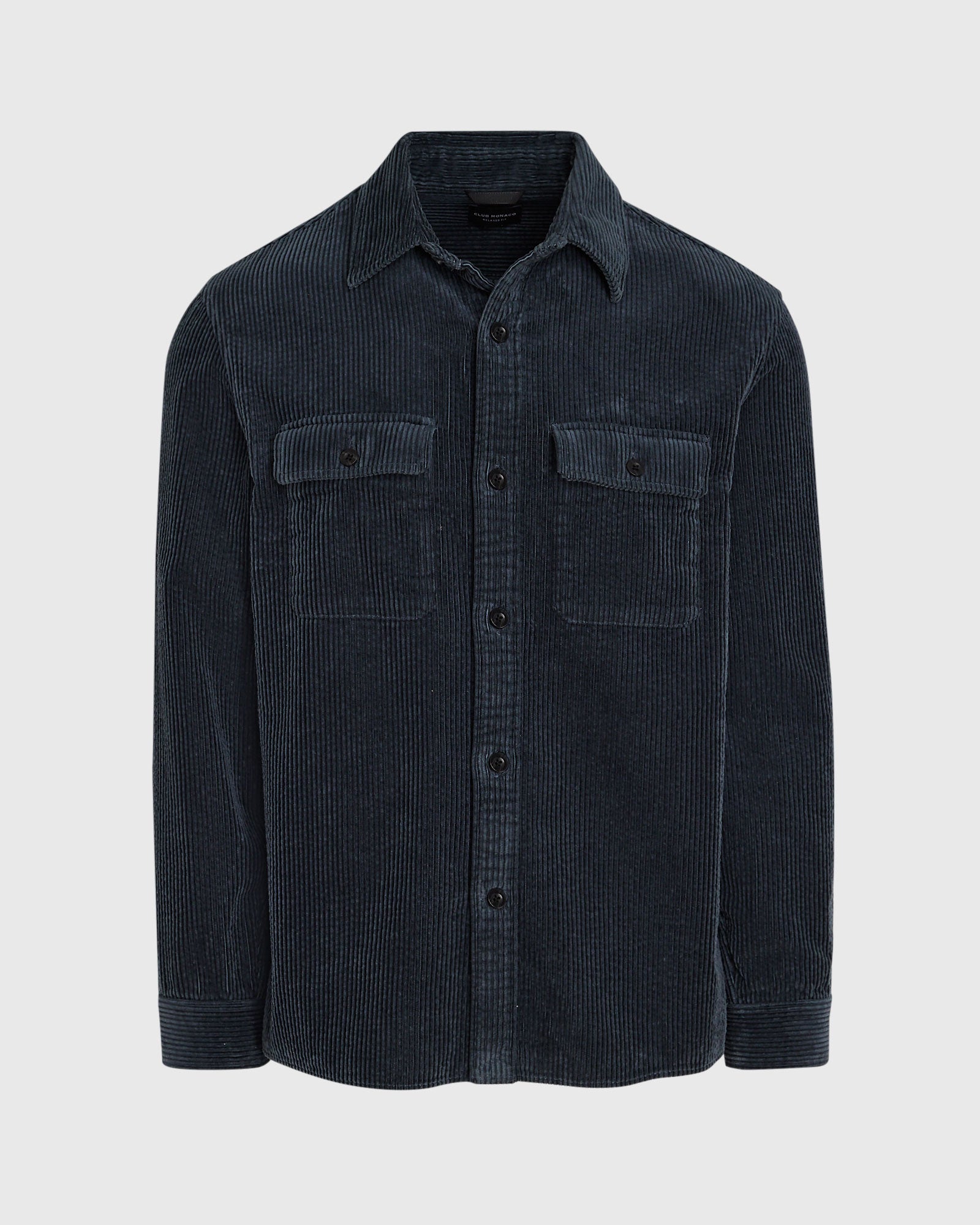 CLUB MONACO - Wide Wale Corduroy Shirt Jacket - Dark Blue
