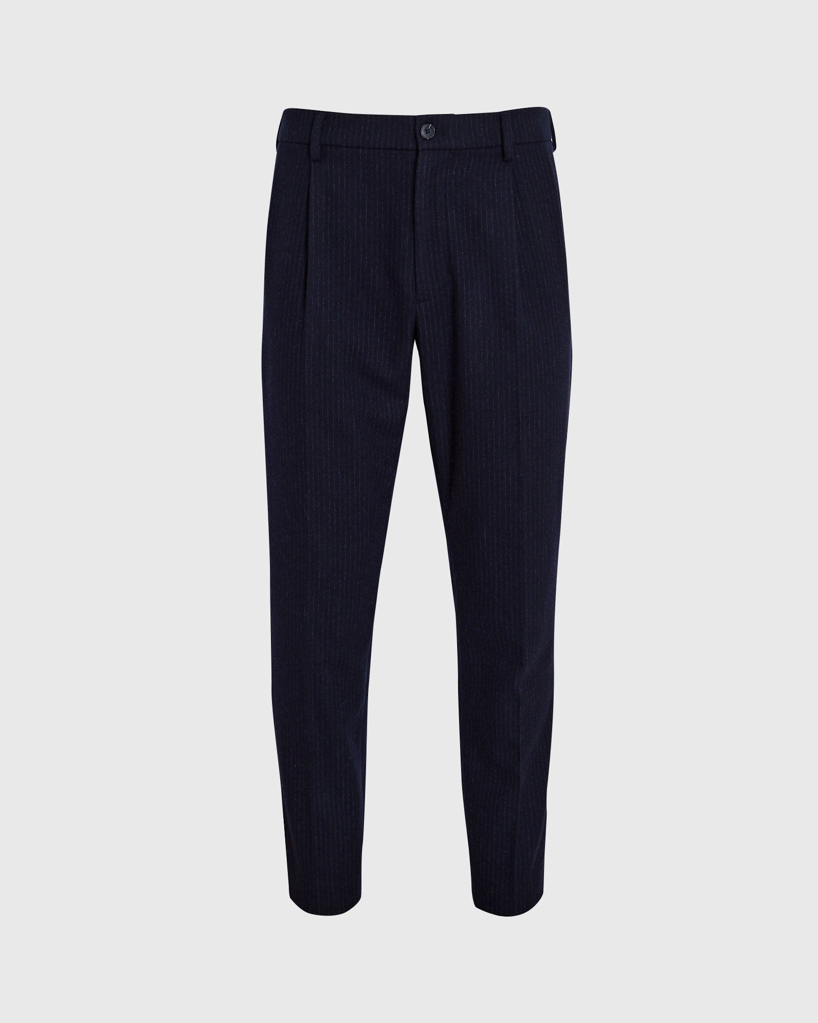 CLUB MONACO - Pantalon élastique hybride en laine - Rayures Marines