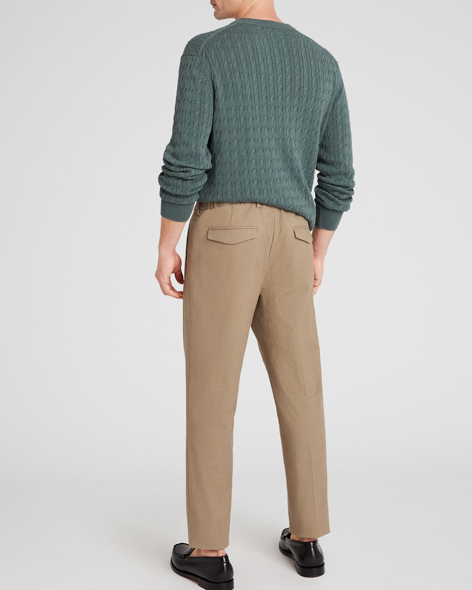 CLUB MONACO - Pantalon élastiqué à texture hybride - Kaki