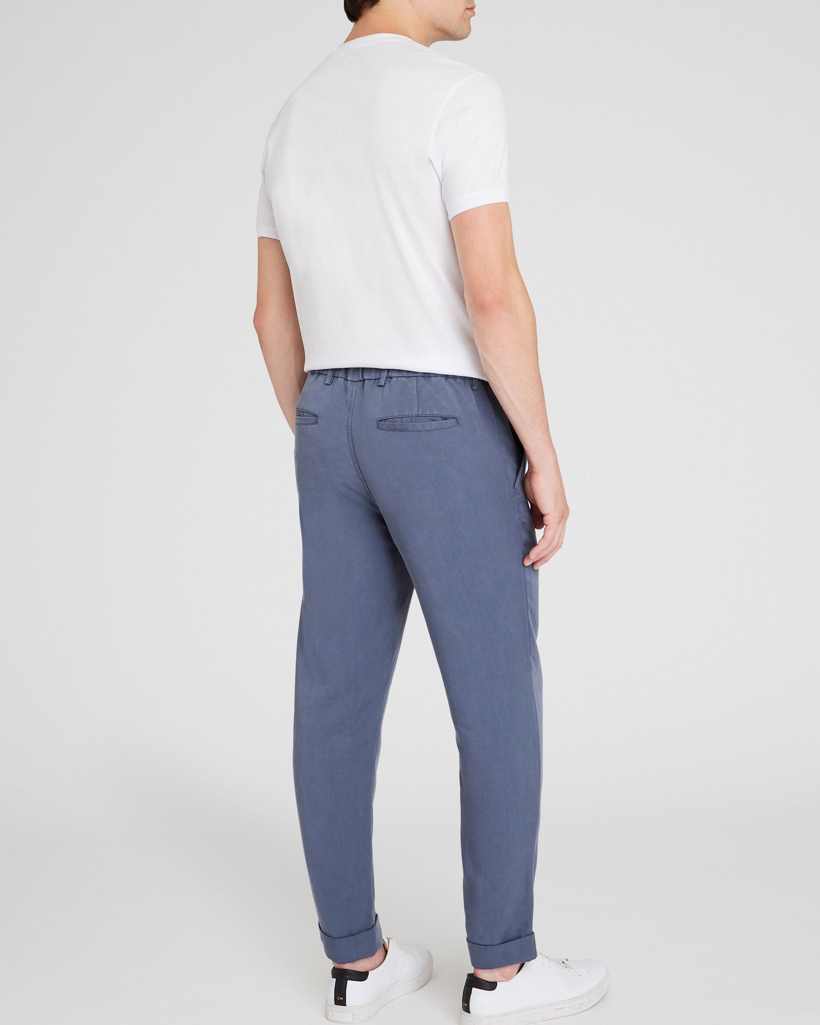 CLUB MONACO - Lyocell Elasticated Trouser - Slate Blue