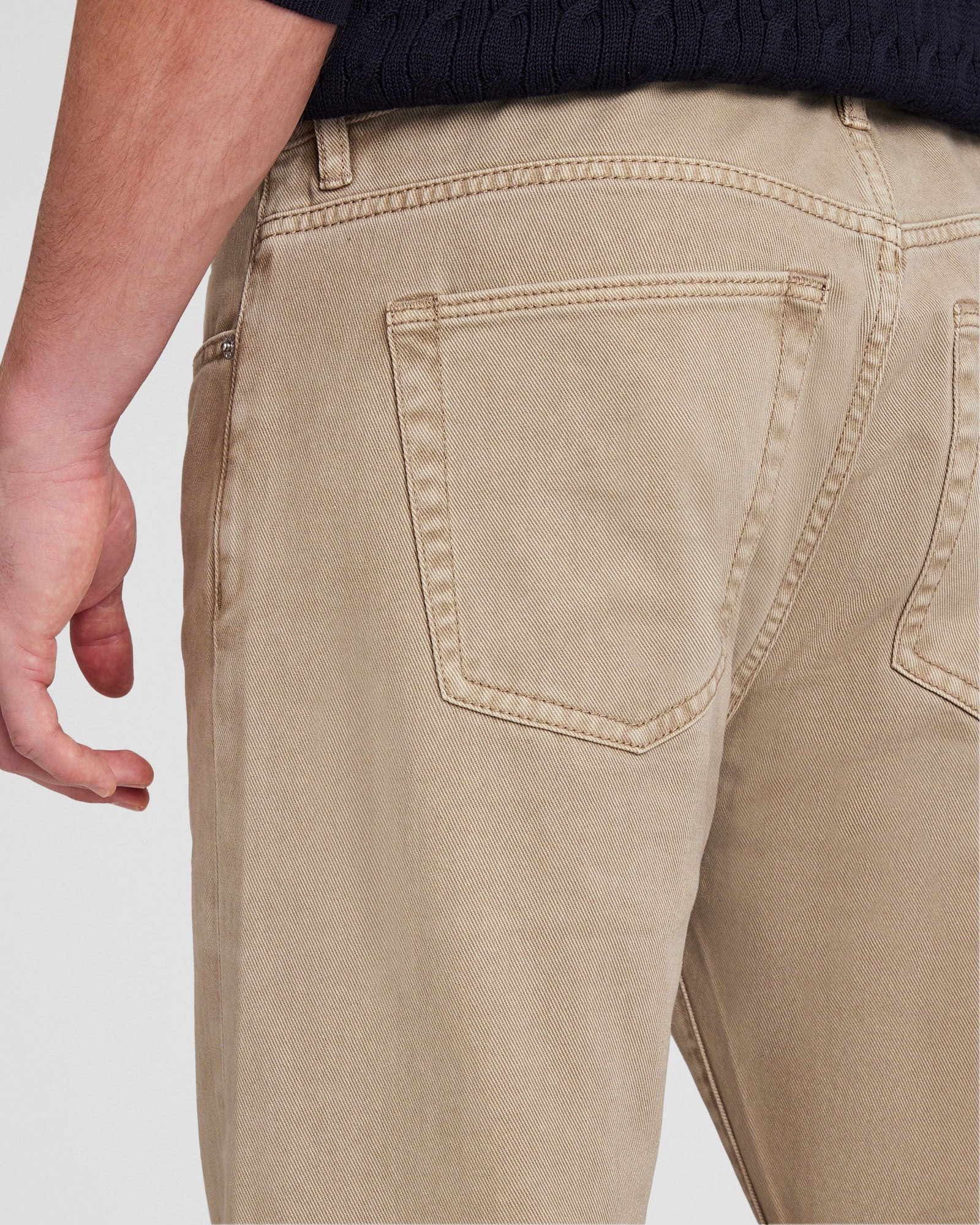 CLUB MONACO - Garment-Dyed Slim-Straight Jeans - Beige