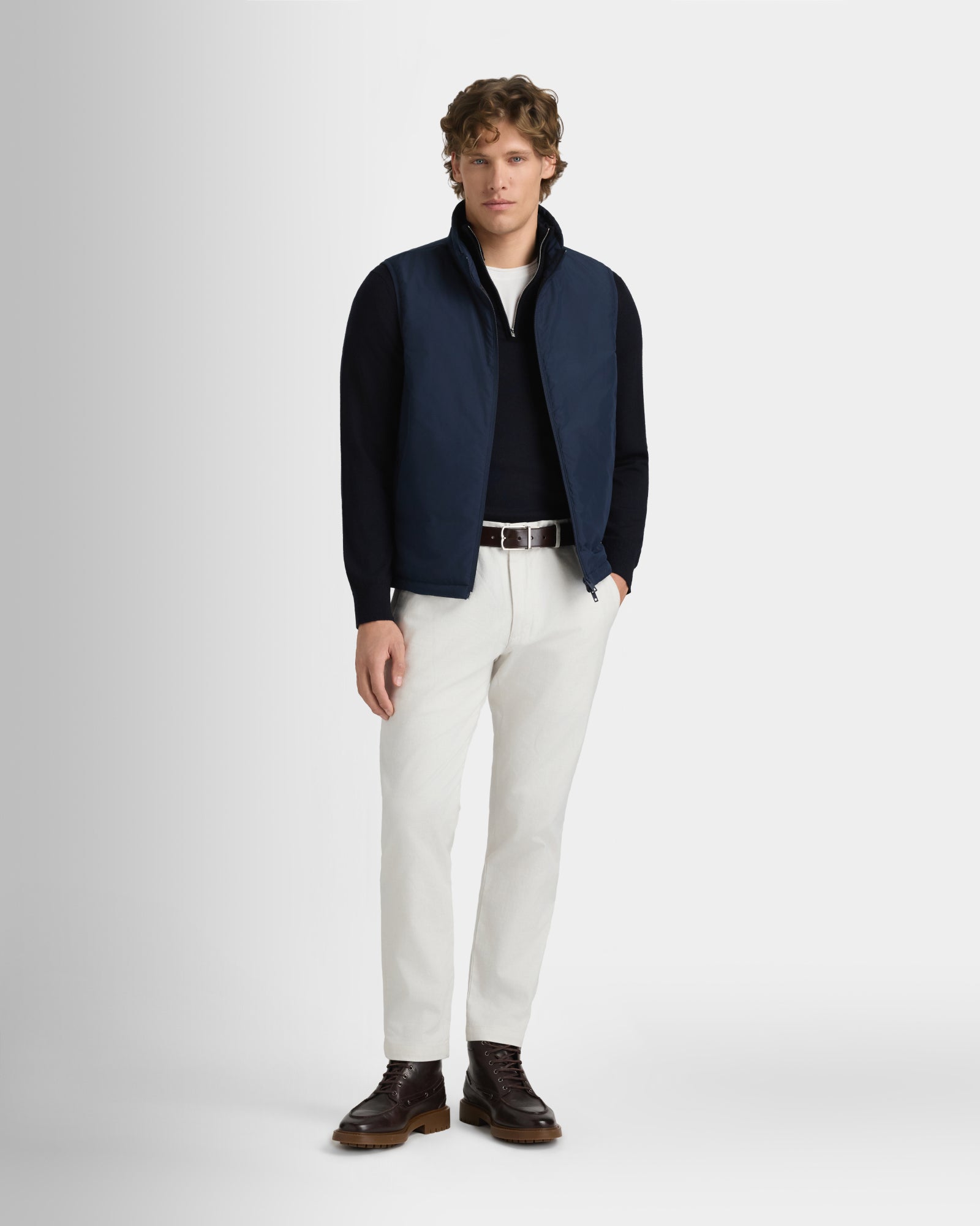 Club Monaco Corp, CA - Chandail fermeture éclair un quart - Marine