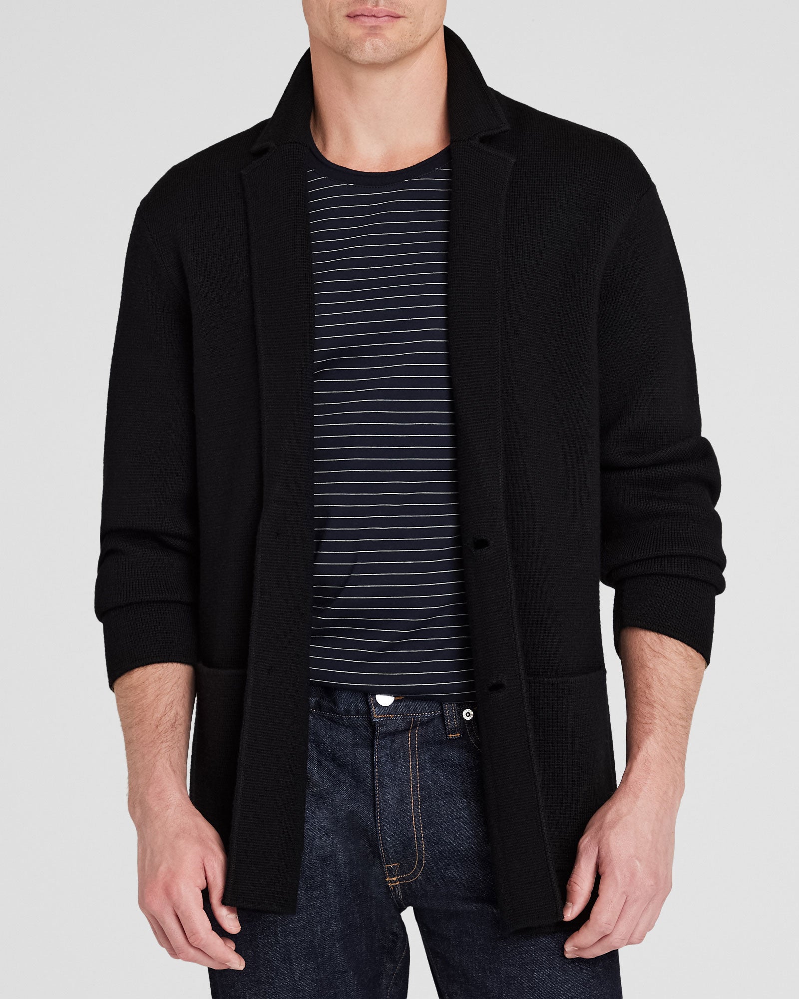 CLUB MONACO - Blazer en mérinos - Noir