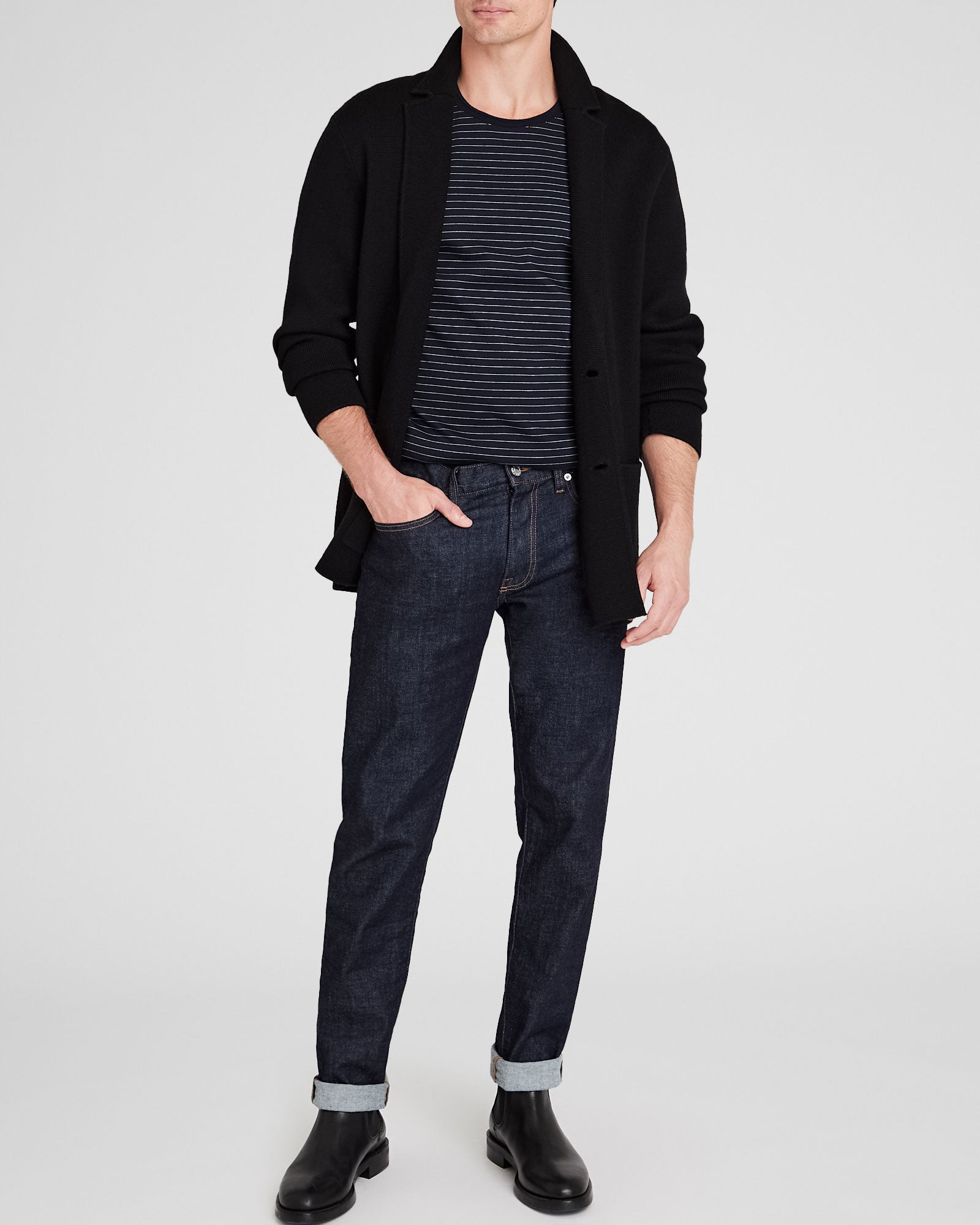 CLUB MONACO - Blazer en mérinos - Noir