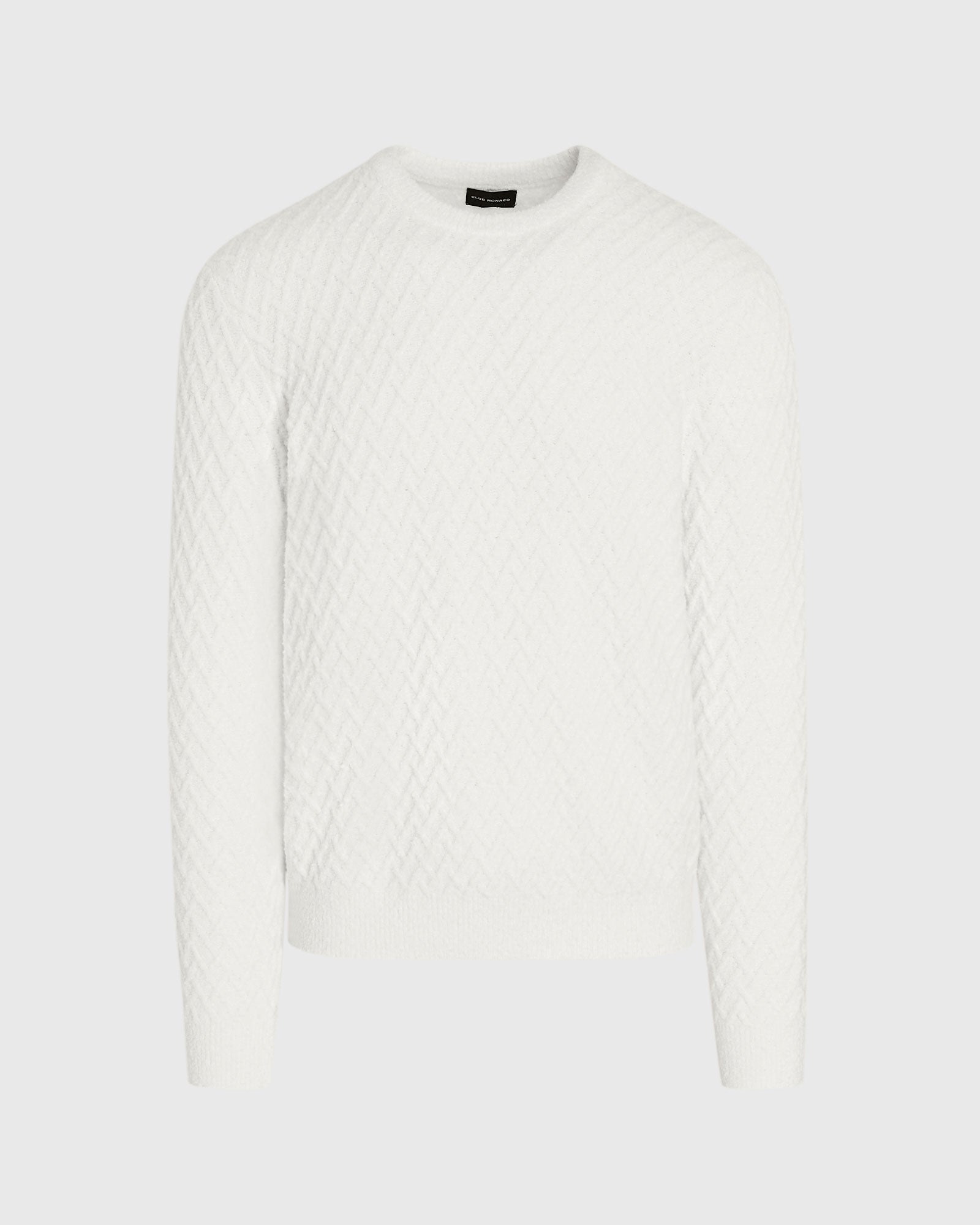 CLUB MONACO - Chandail bouclé demi-lune - Blanc Cassé