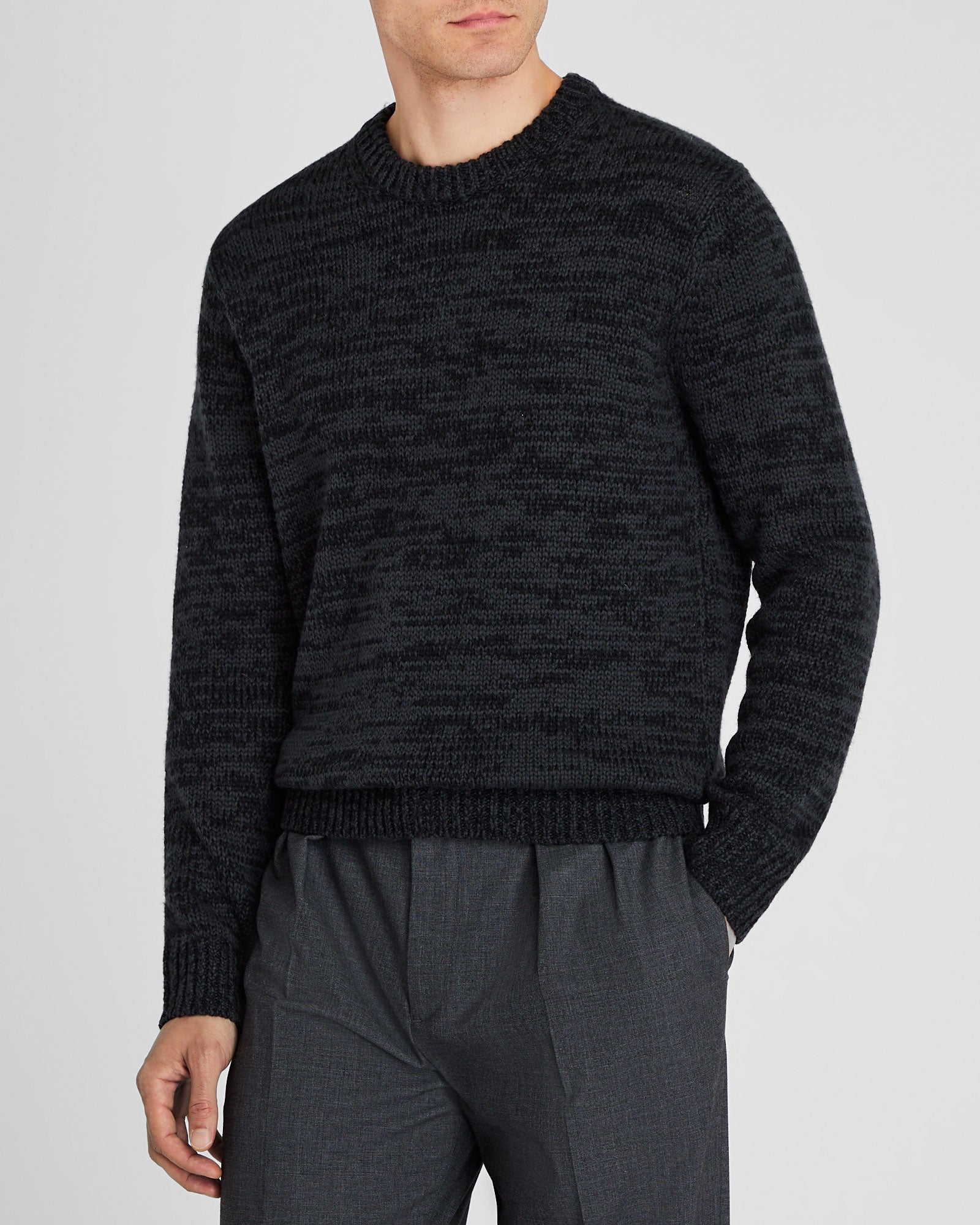 CLUB MONACO - Chandail ras du cou en laine - Mélange blax