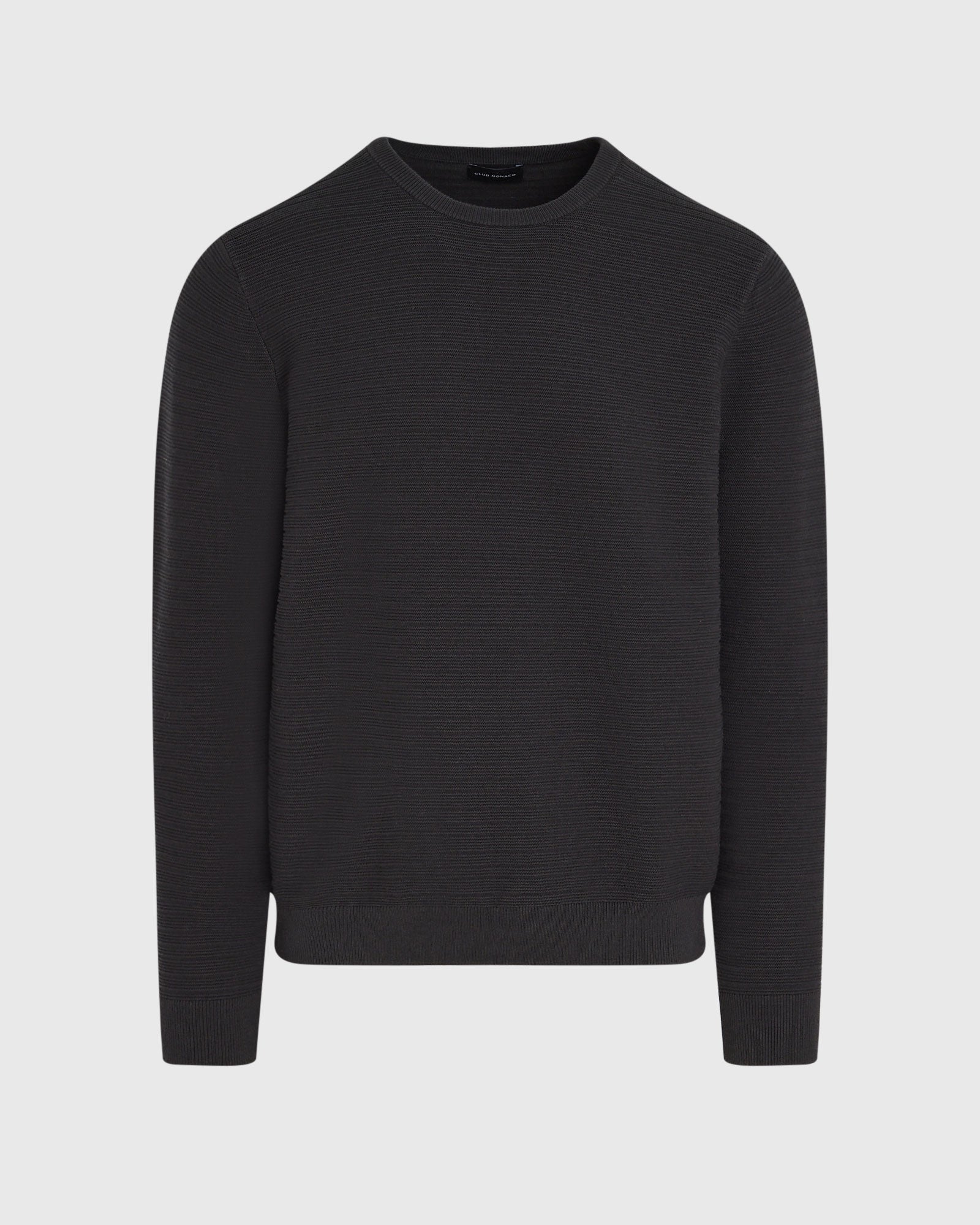 CLUB MONACO - Pull ras du cou à rayures Links - Charbon noir