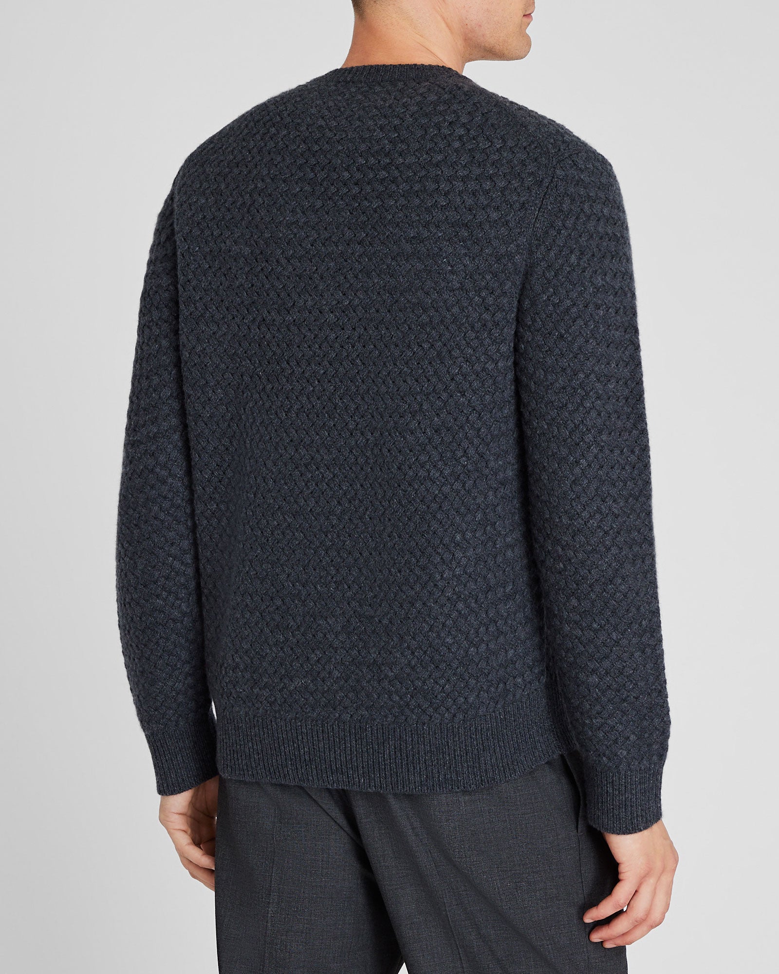 CLUB MONACO - Chandail col rond en cachemire - Anthracite