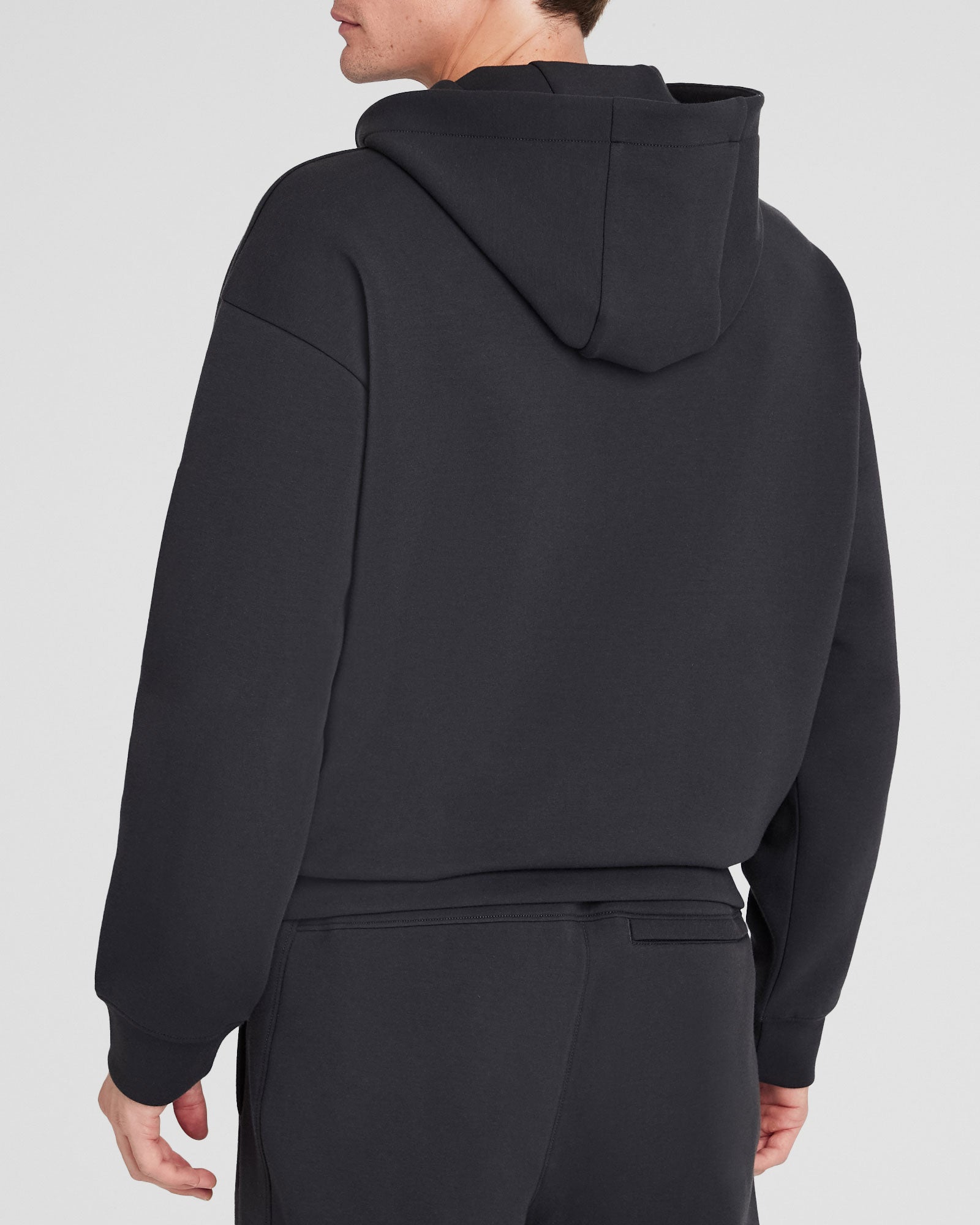 CLUB MONACO - Sweat à capuche en tissu scuba - Anthracite