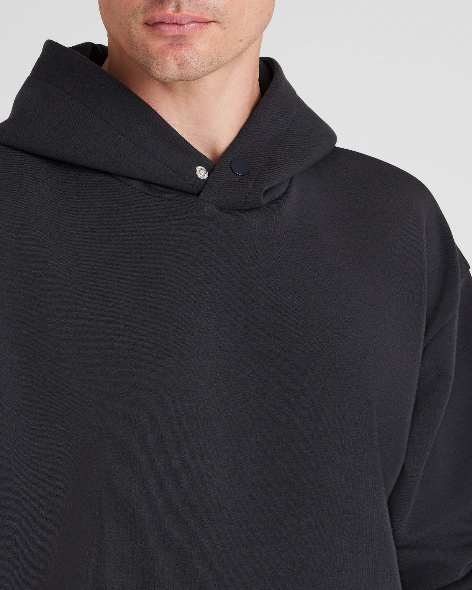 CLUB MONACO - Sweat à capuche en tissu scuba - Anthracite