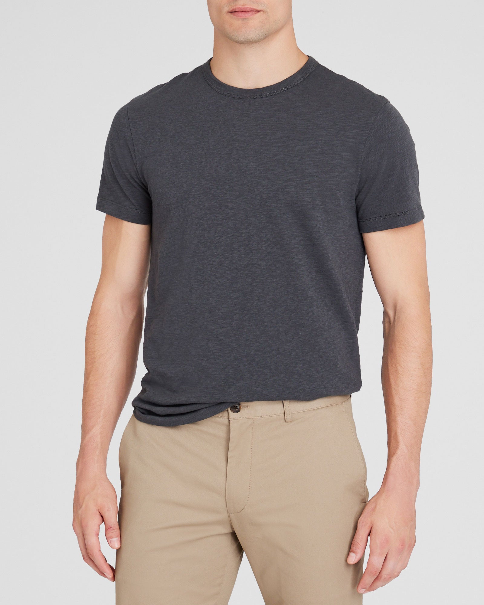 CLUB MONACO - T-shirt en tissu slub - Anthracite