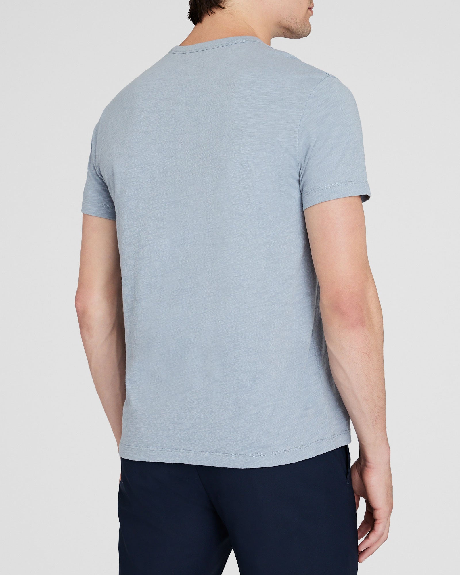 CLUB MONACO - T-shirt en tissu slub - Bleu Ardoise