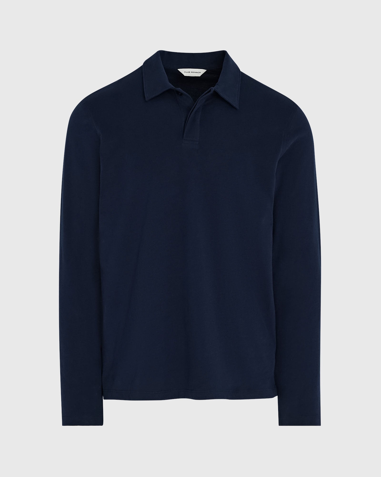 CLUB MONACO - Polo en coton brossé - Marine