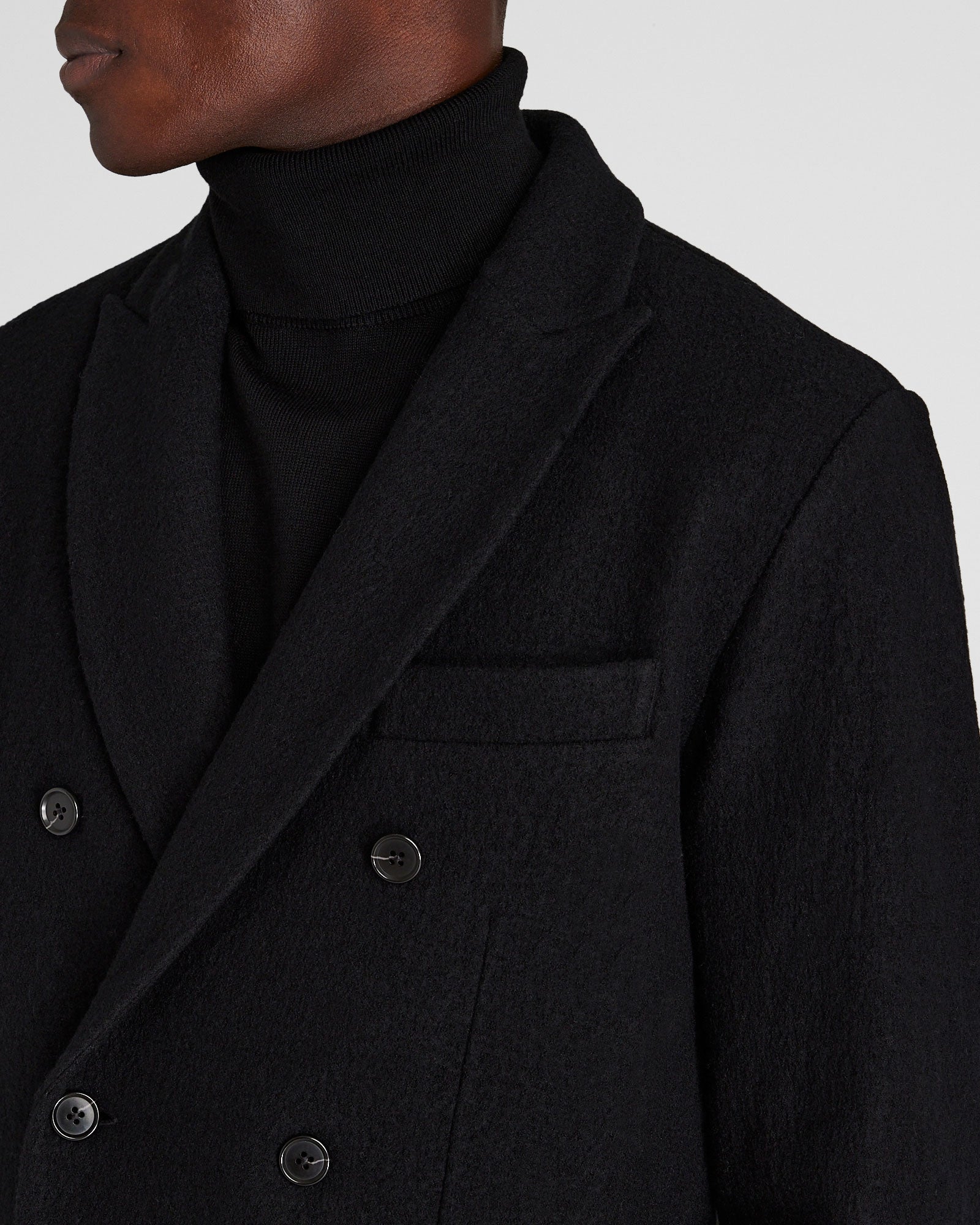 CLUB MONACO - Blazer double boutonnage en tricot - Noir