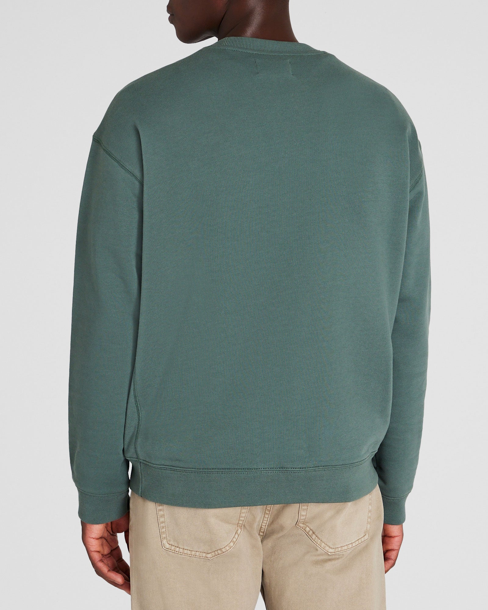 CLUB MONACO - Relaxed Classic Terry Crewneck - Sea Glass