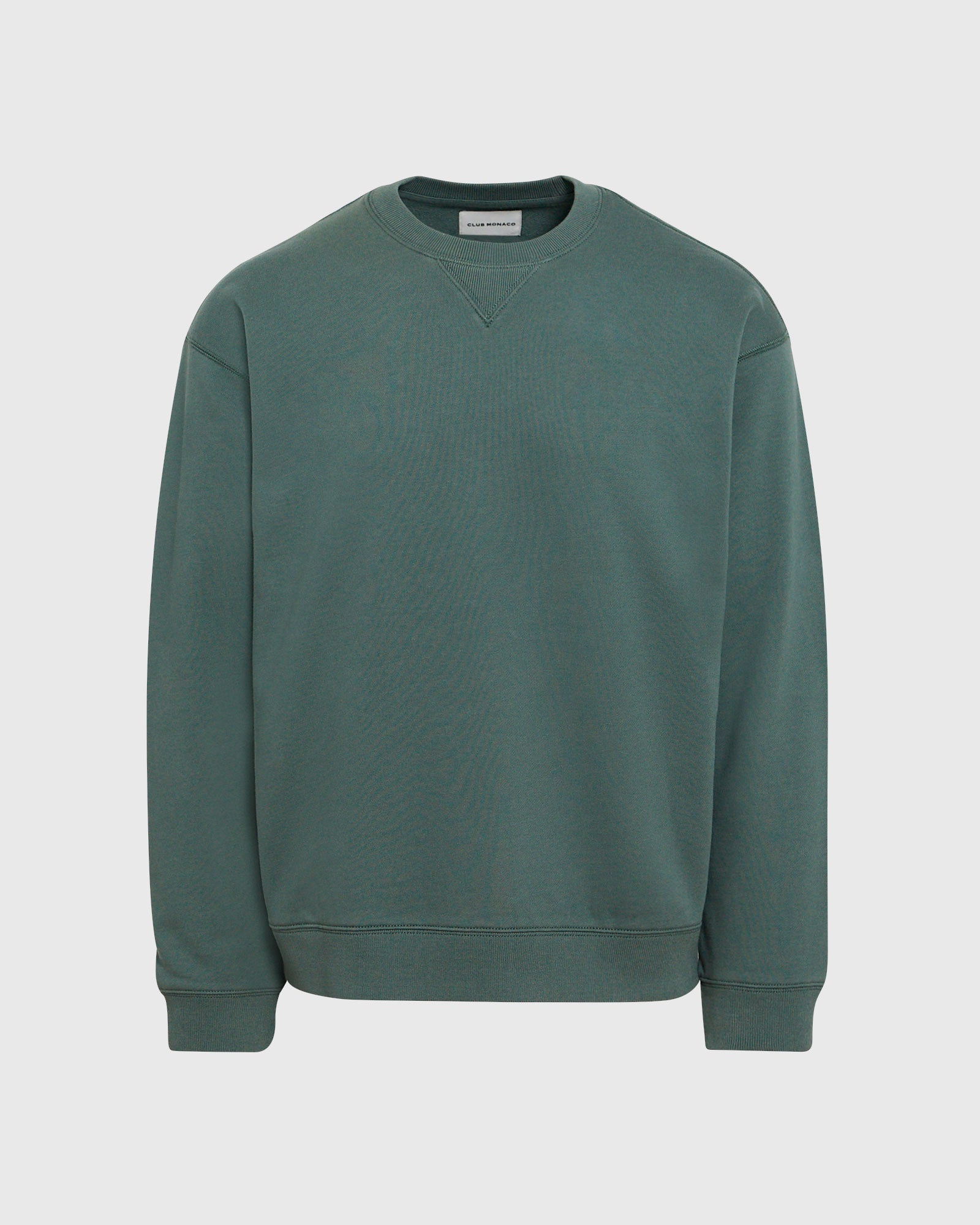 CLUB MONACO - Relaxed Classic Terry Crewneck - Sea Glass