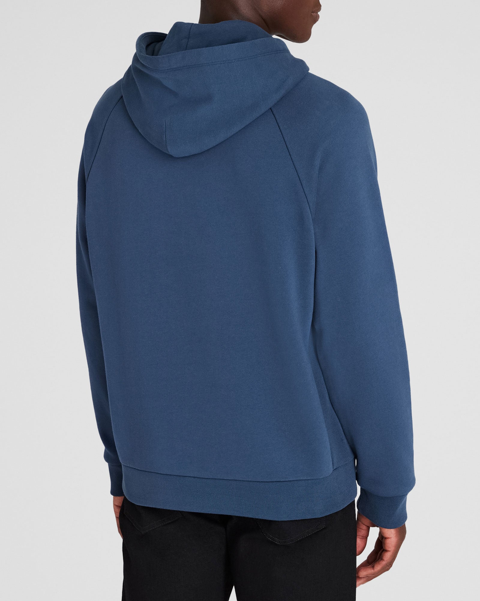CLUB MONACO - Chandail à capuche en tissu éponge - Denim