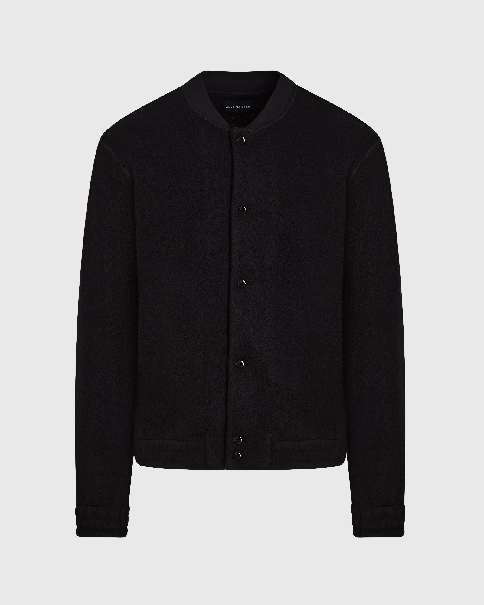 CLUB MONACO - Felted Wool Bomber Jacket - Black Base