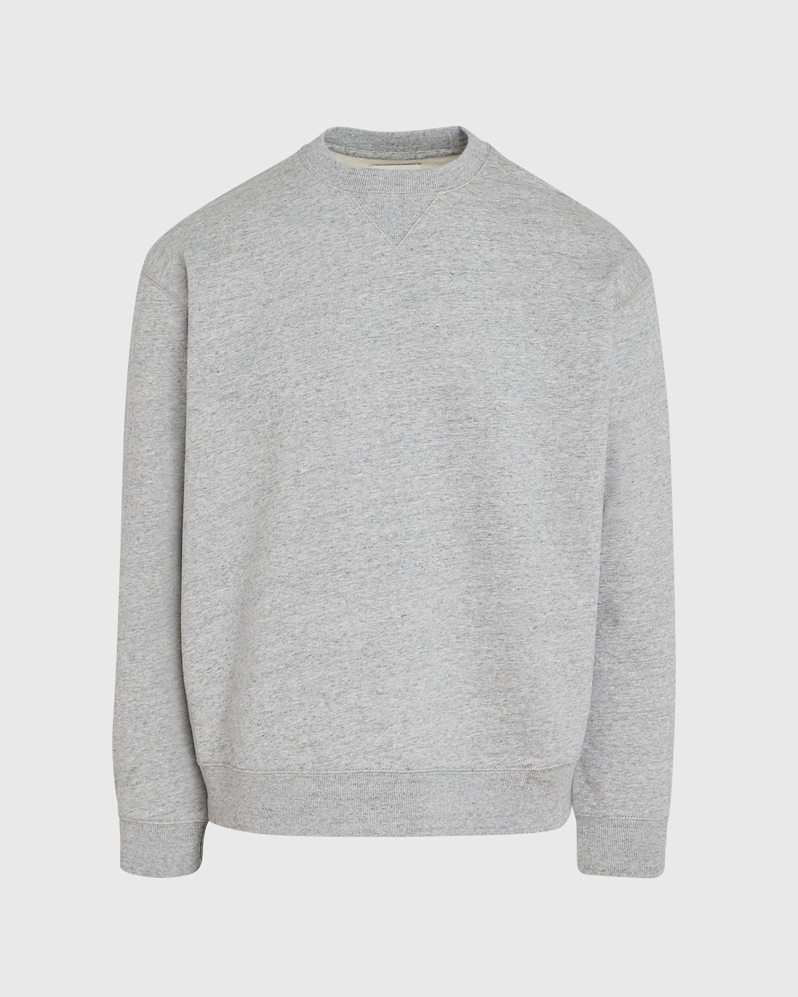 CLUB MONACO - Sweat en molleton décontracté à col rond - Gris Chiné Clair