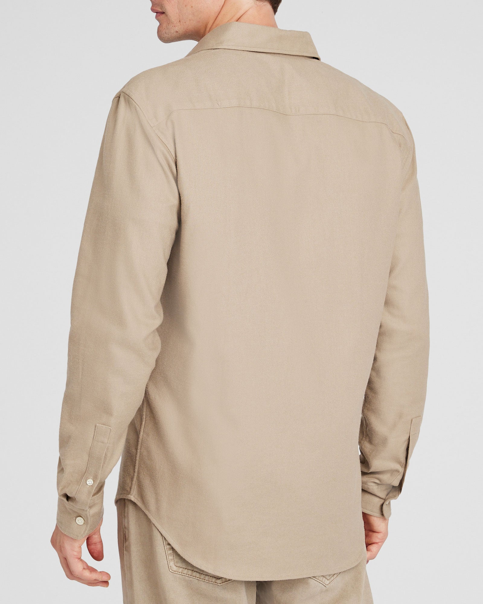 CLUB MONACO - Chemise légère en flanelle unie - Rayure - bleu clair