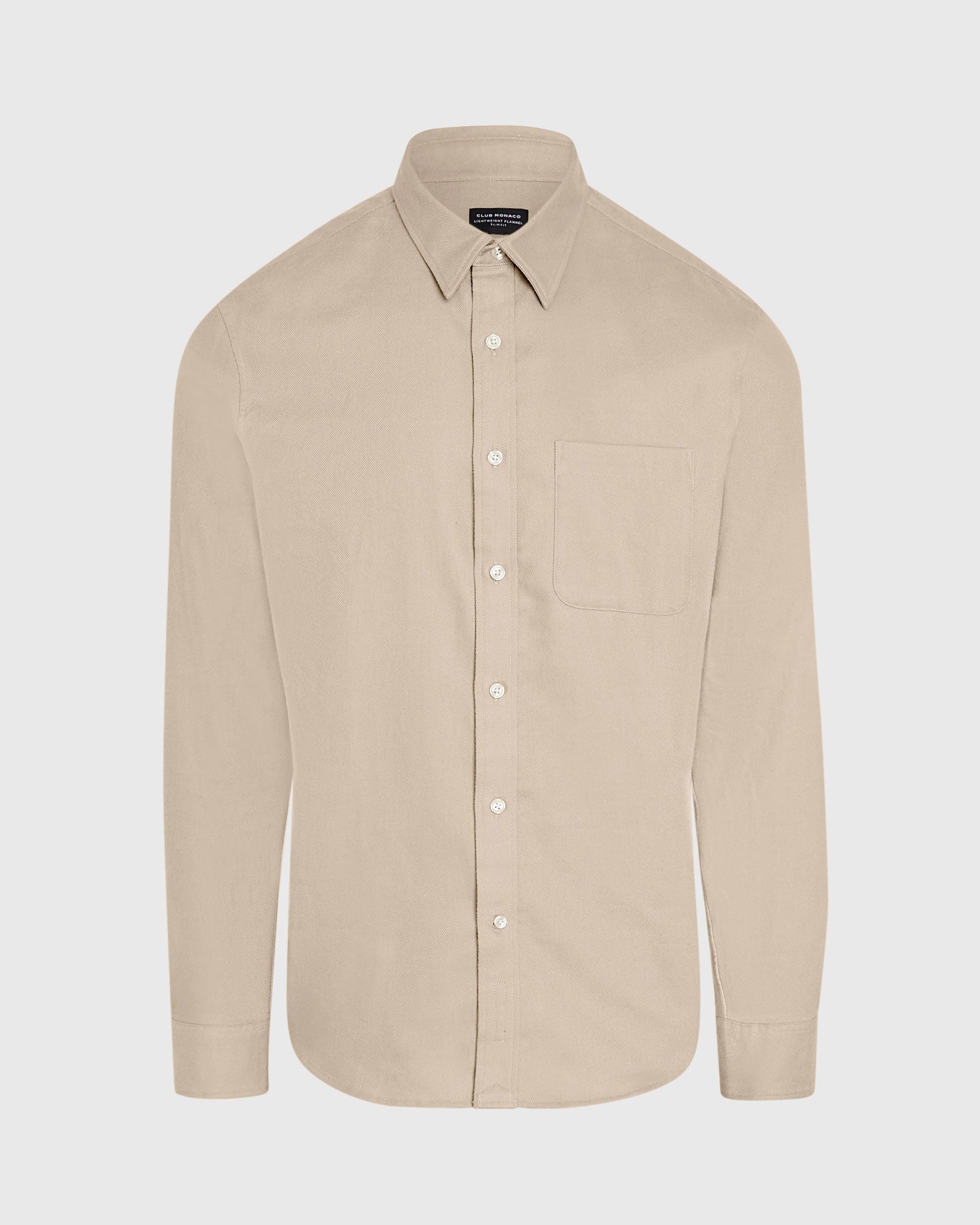 CLUB MONACO - Chemise légère en flanelle unie - Rayure - bleu clair
