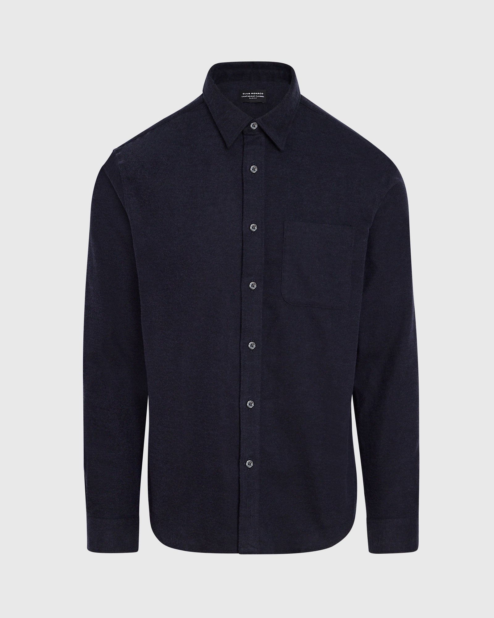 CLUB MONACO - Chemise légère en flanelle unie - Marine