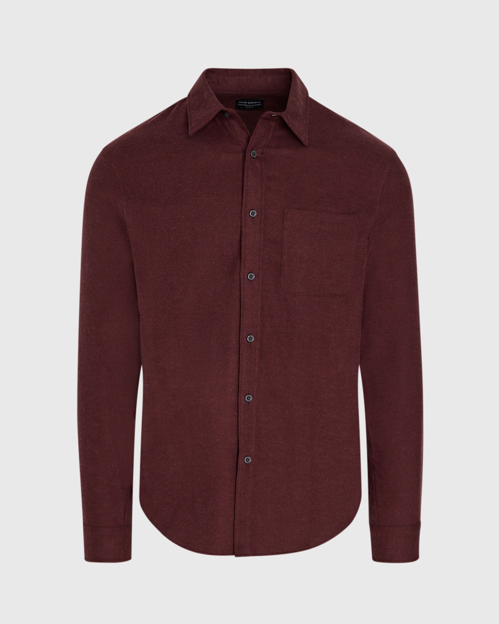 CLUB MONACO - Chemise légère en flanelle unie - Bourgogne