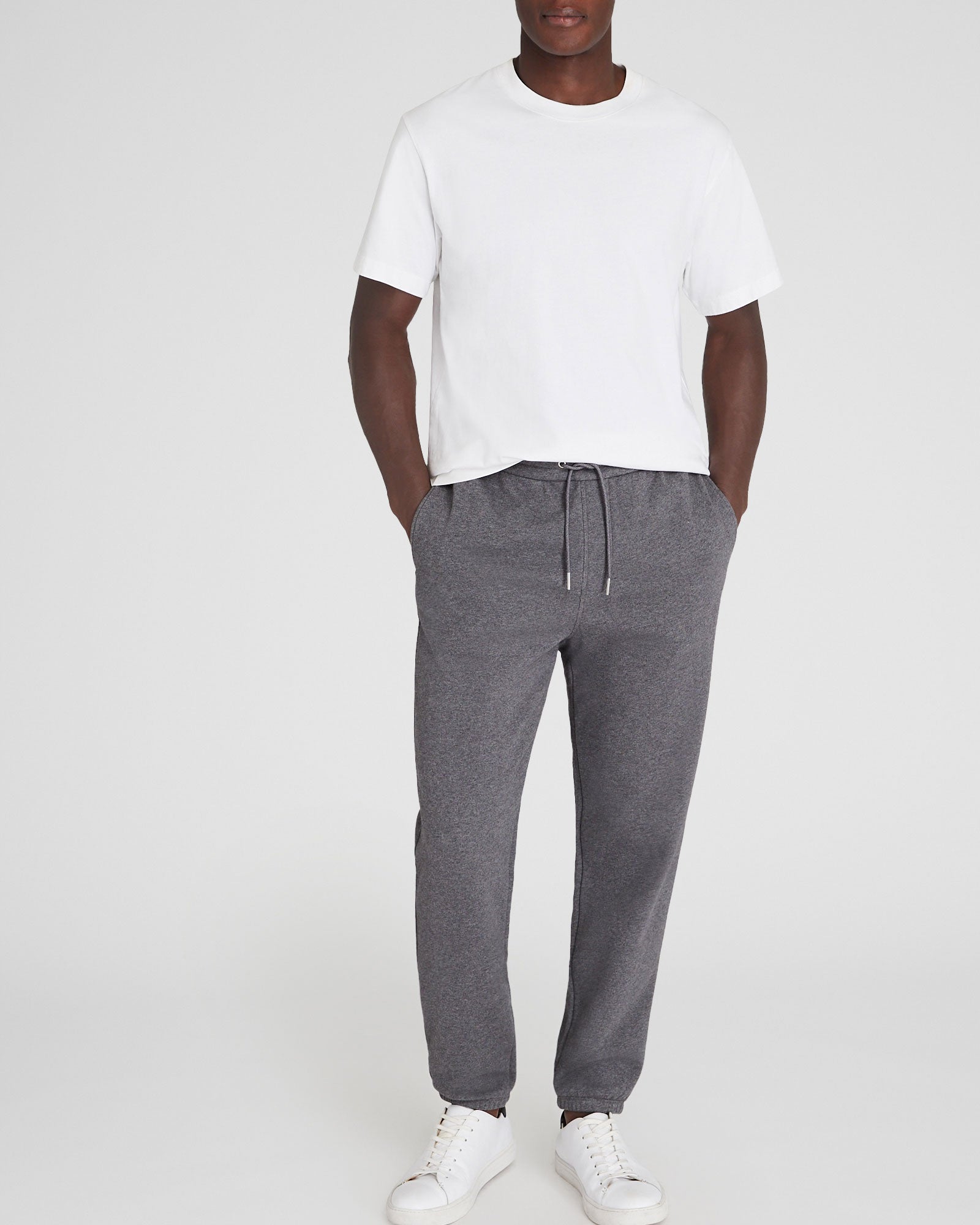 CLUB MONACO - Pantalon de survêtement en molleton décontracté - Anthracite